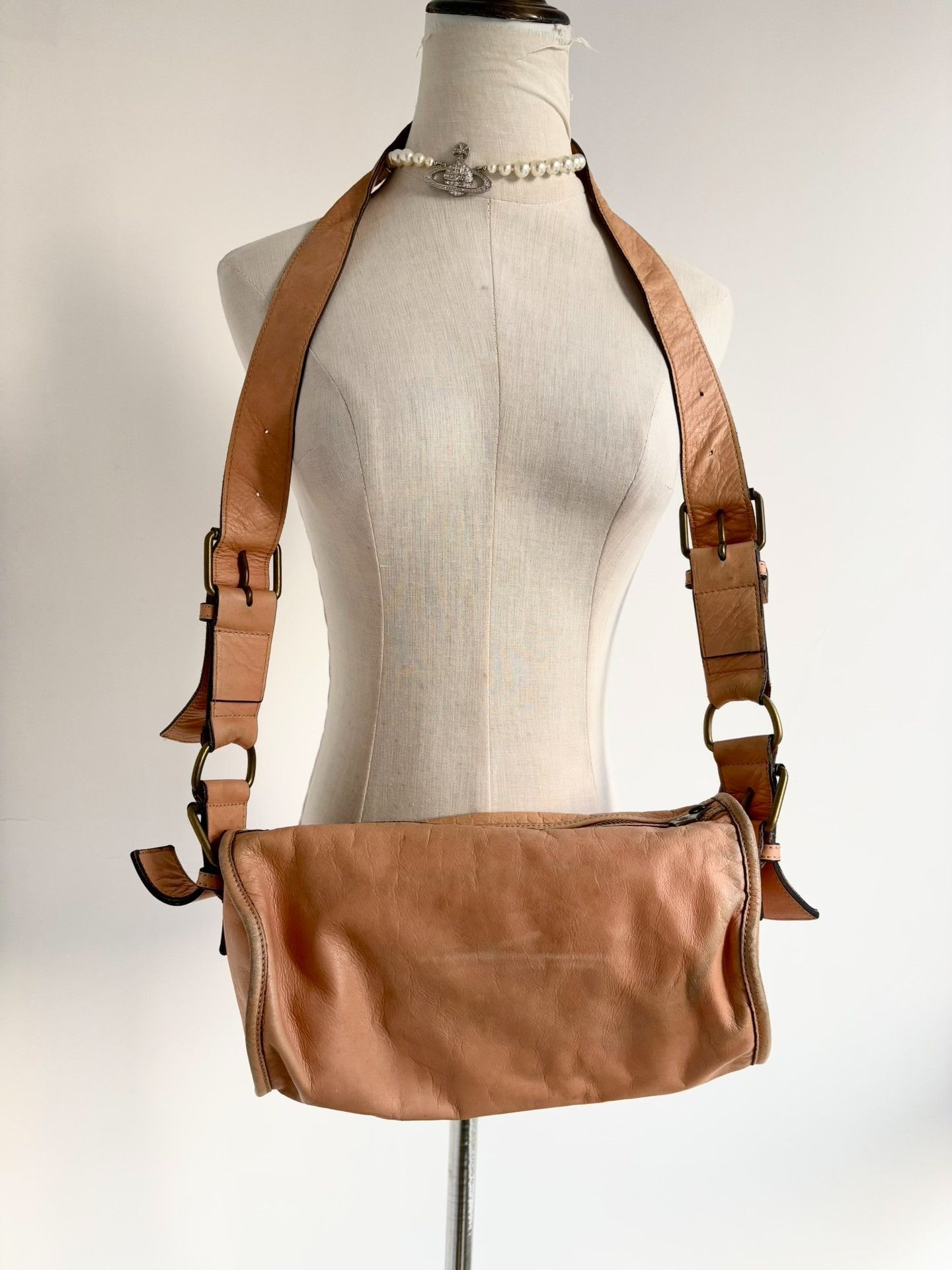Vivienne Westwood Vivienne Westwood Vintage Beige Saturn Crossbody Size ONE SIZE - 2 Thumbnail
