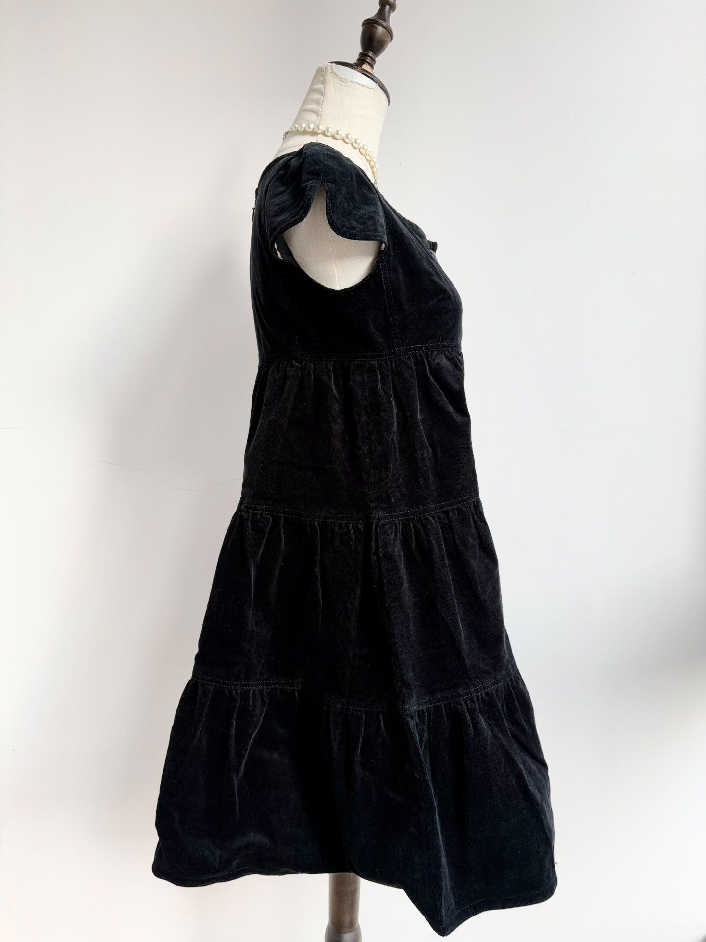 Vivienne Westwood Burberry Black Corduroy Dress Size XS / US 0-2 / IT 36-38 - 3 Thumbnail