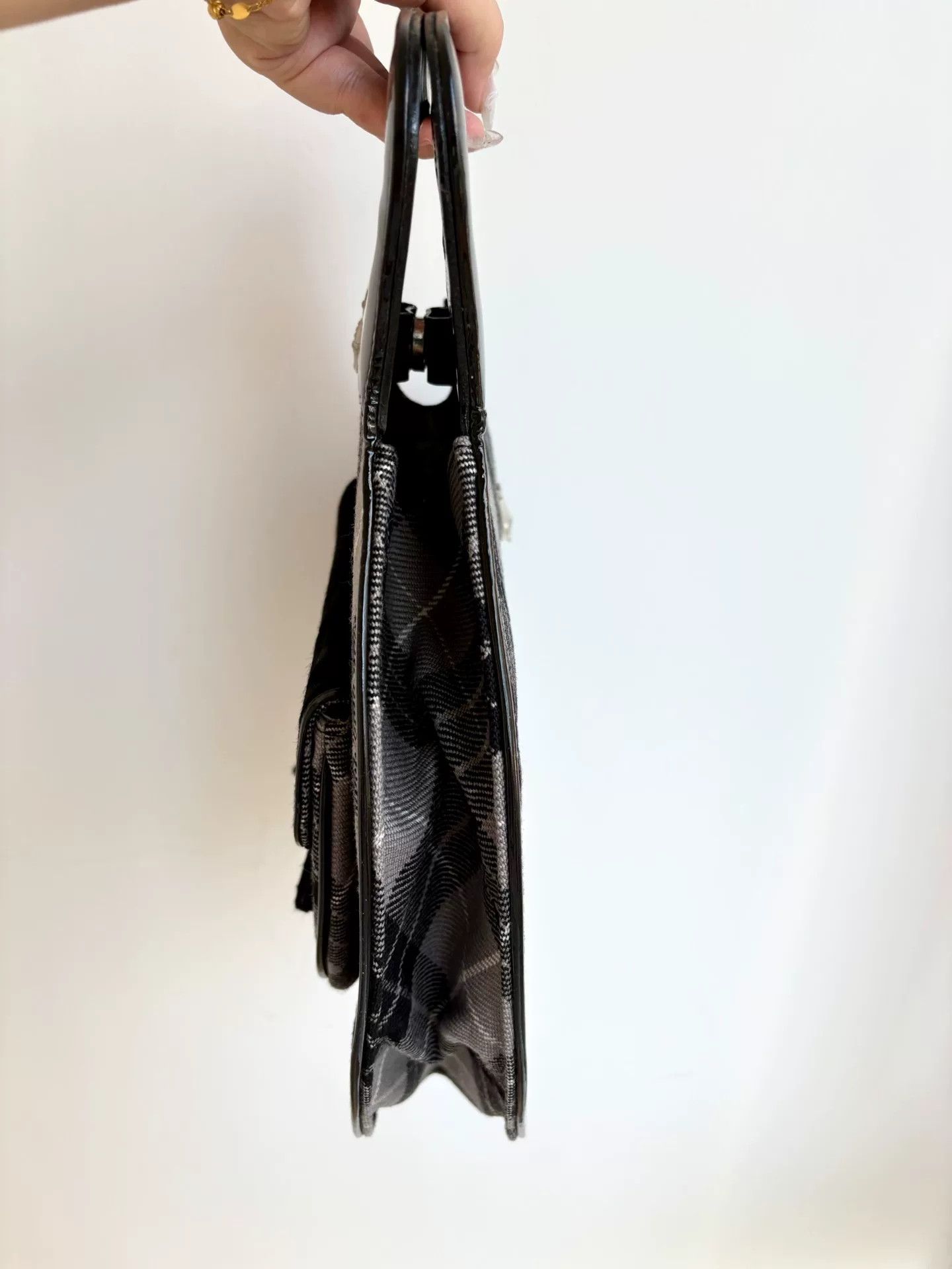 Vivienne Westwood Vivienne Westwood Vintage Gray Plaid Handbag Size ONE SIZE - 4 Thumbnail