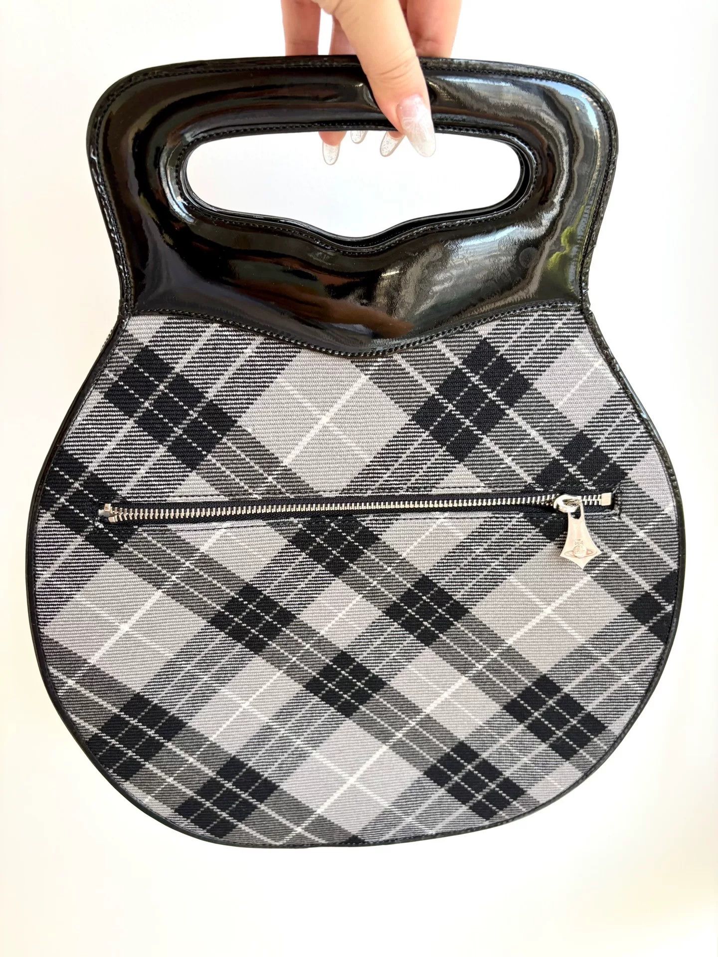 Vivienne Westwood Vivienne Westwood Vintage Gray Plaid Handbag Size ONE SIZE - 2 Thumbnail