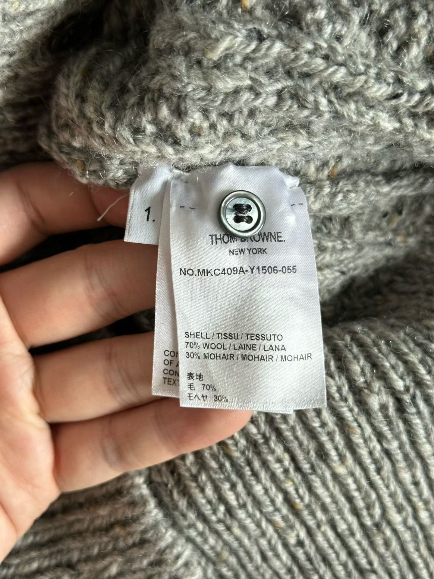 Thom Browne Thom Browne Gray Wool Cardigan Size US S / EU 44-46 / 1 - 4 Thumbnail
