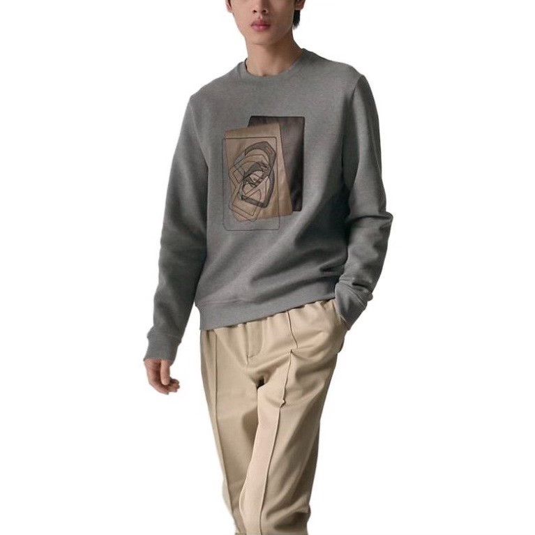 Hermes Hermès Gray Sweatshirt Patchwork Embroidery Size US S / EU 44-46 / 1 - 6 Thumbnail