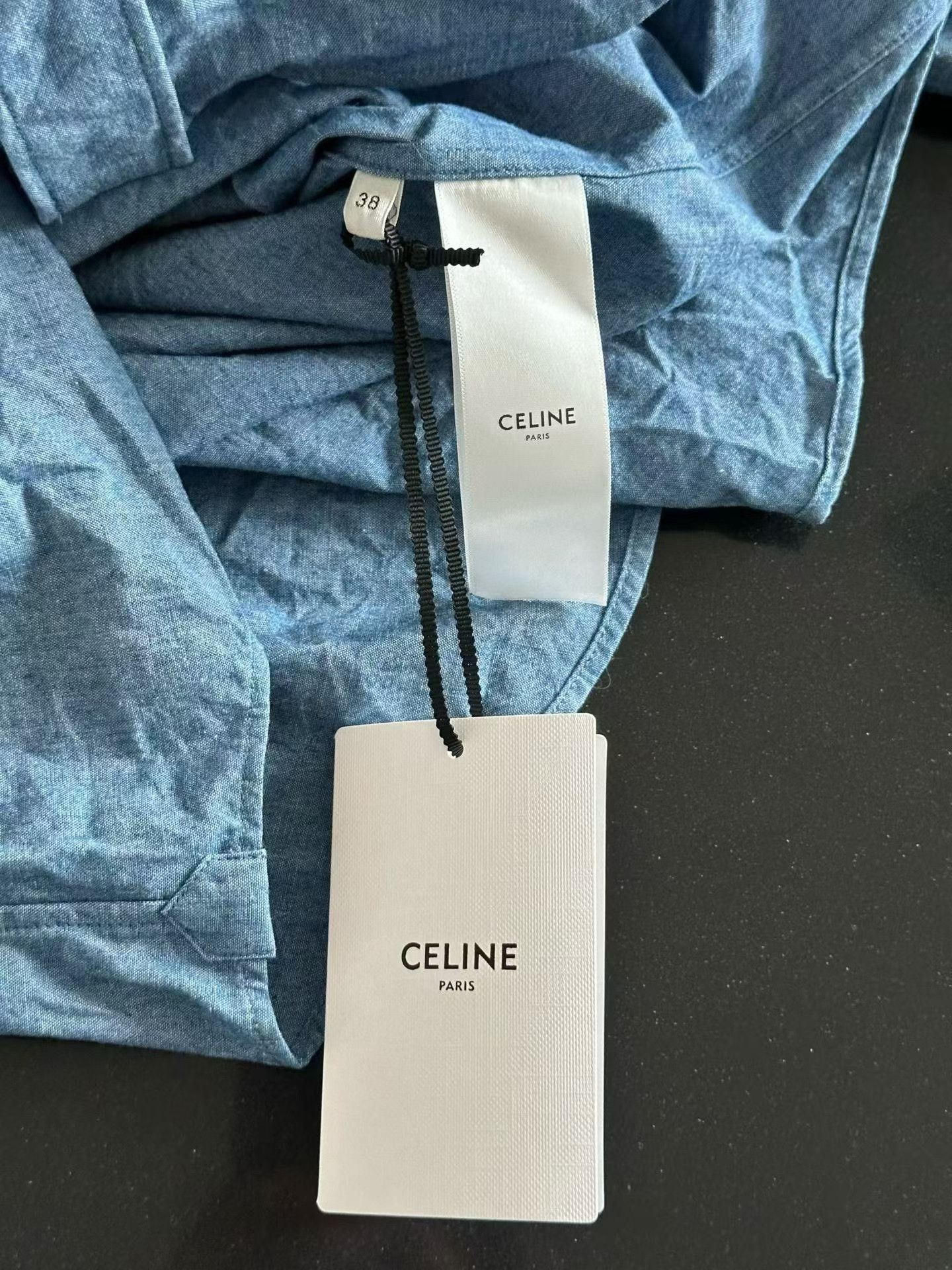 Celine Celine Triumphal Arch Denim Shirt Size S / US 4 / IT 40 - 3 Thumbnail