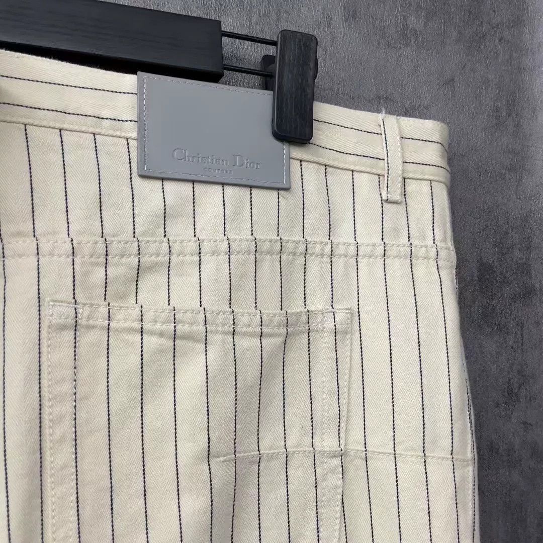 Dior Dior Embroidered Logo Striped Jeans Size US 34 / EU 50 - 3 Thumbnail