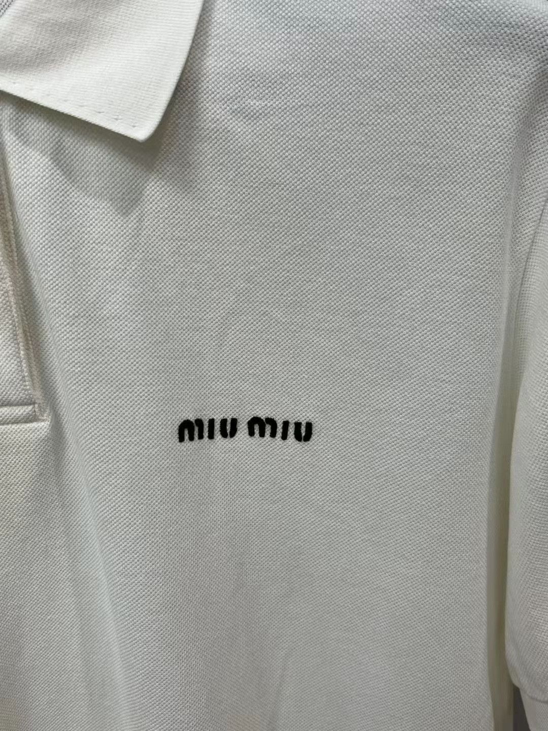 Miu Miu Miumiu Embroidered Logo Short Sleeve Size L / US 10 / IT 46 - 3 Thumbnail