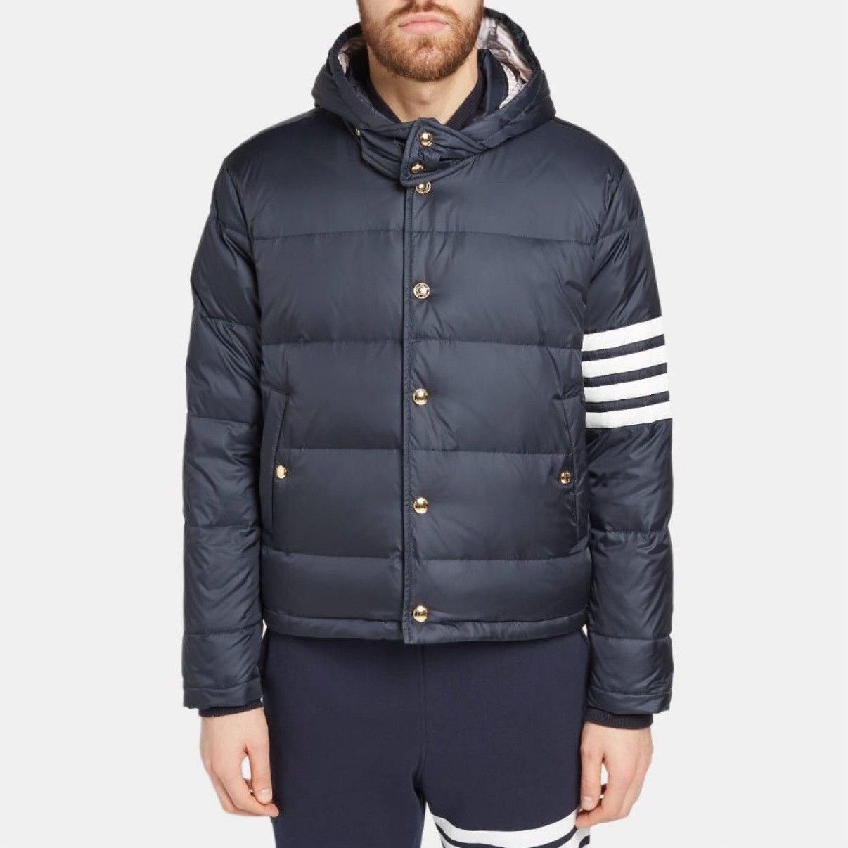 Thom Browne Thom Browne Dark Blue Down Jacket Size US M / EU 48-50 / 2 - 7 Thumbnail