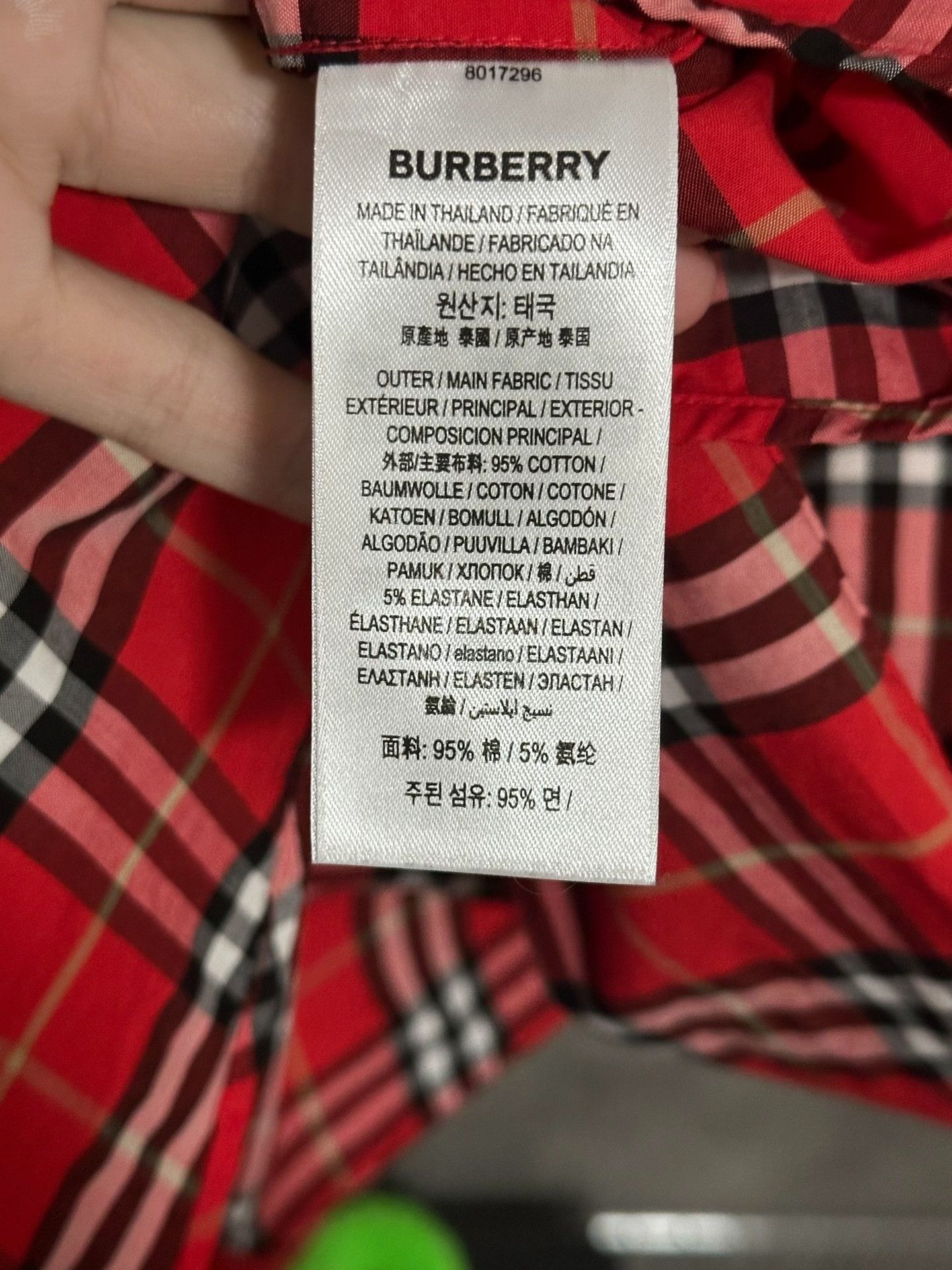 Burberry Burberry Red Plaid Short-Sleeve Shirt Size US XL / EU 56 / 4 - 4 Thumbnail