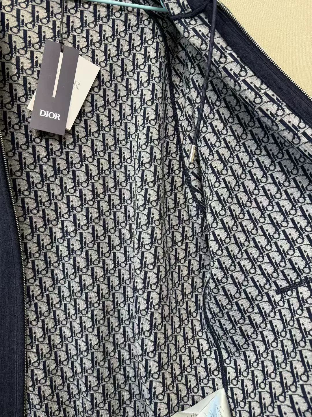Dior DIOR Latest Dark Blue Logo Cashmere Coat Size US XXL / EU 58 / 5 - 4 Thumbnail
