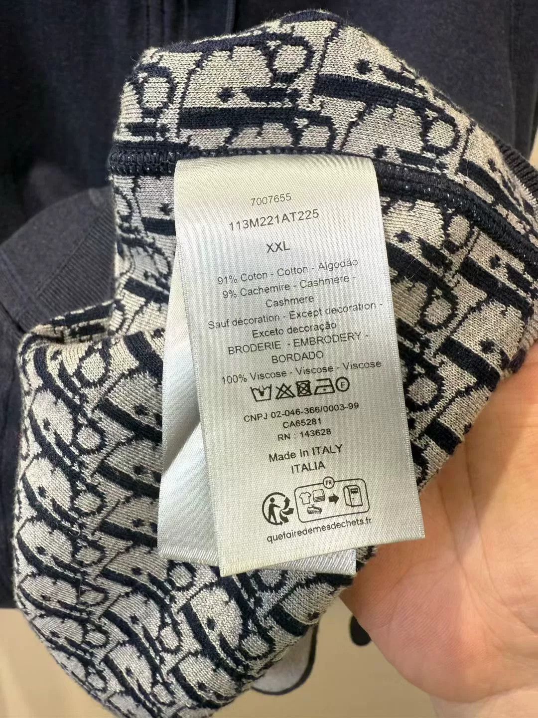 Dior DIOR Latest Dark Blue Logo Cashmere Coat Size US XXL / EU 58 / 5 - 3 Thumbnail