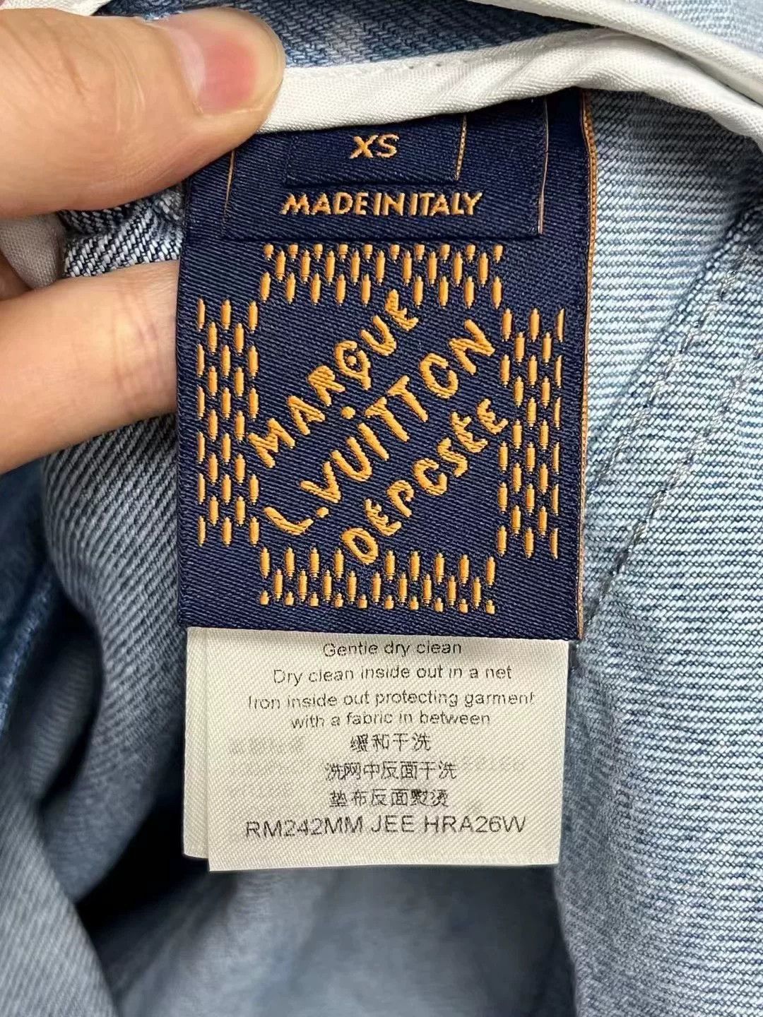 Louis Vuitton Louis Vuitton Blue Logo Stripe Denim Jacket Size XS / US 0-2 / IT 36-38 - 6 Thumbnail
