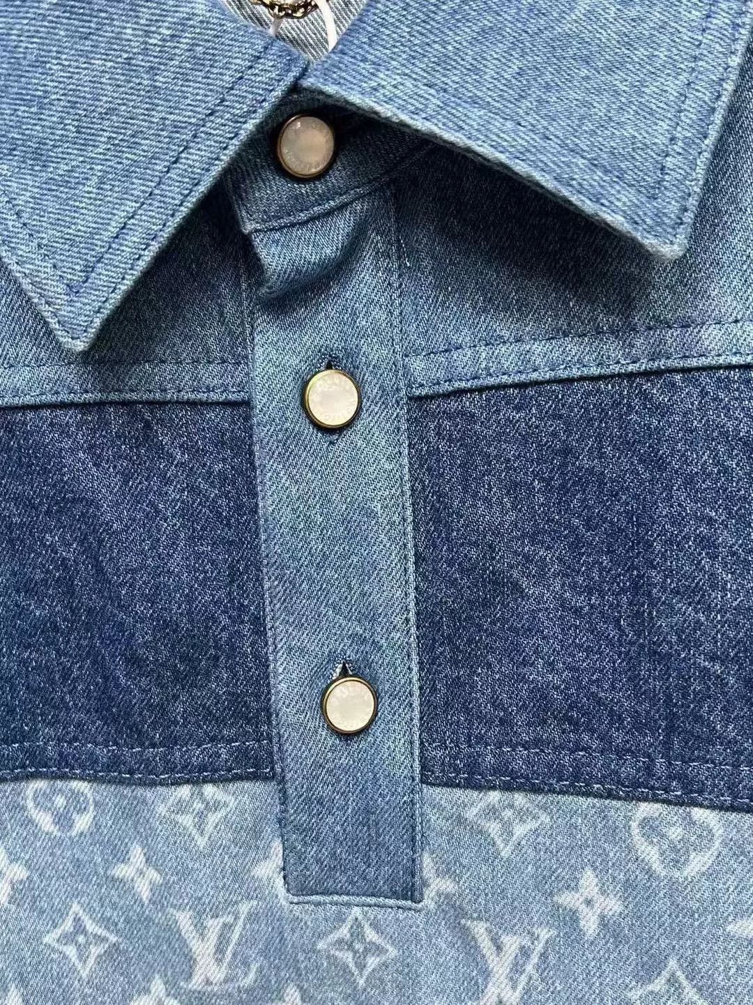 Louis Vuitton Louis Vuitton Blue Logo Stripe Denim Jacket Size XS / US 0-2 / IT 36-38 - 3 Thumbnail
