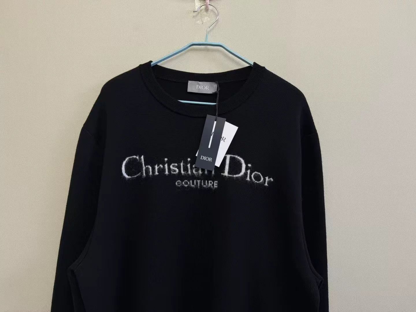 Dior DIOR Black Slogan Knit Sweater Size US XL / EU 56 / 4 - 2 Thumbnail