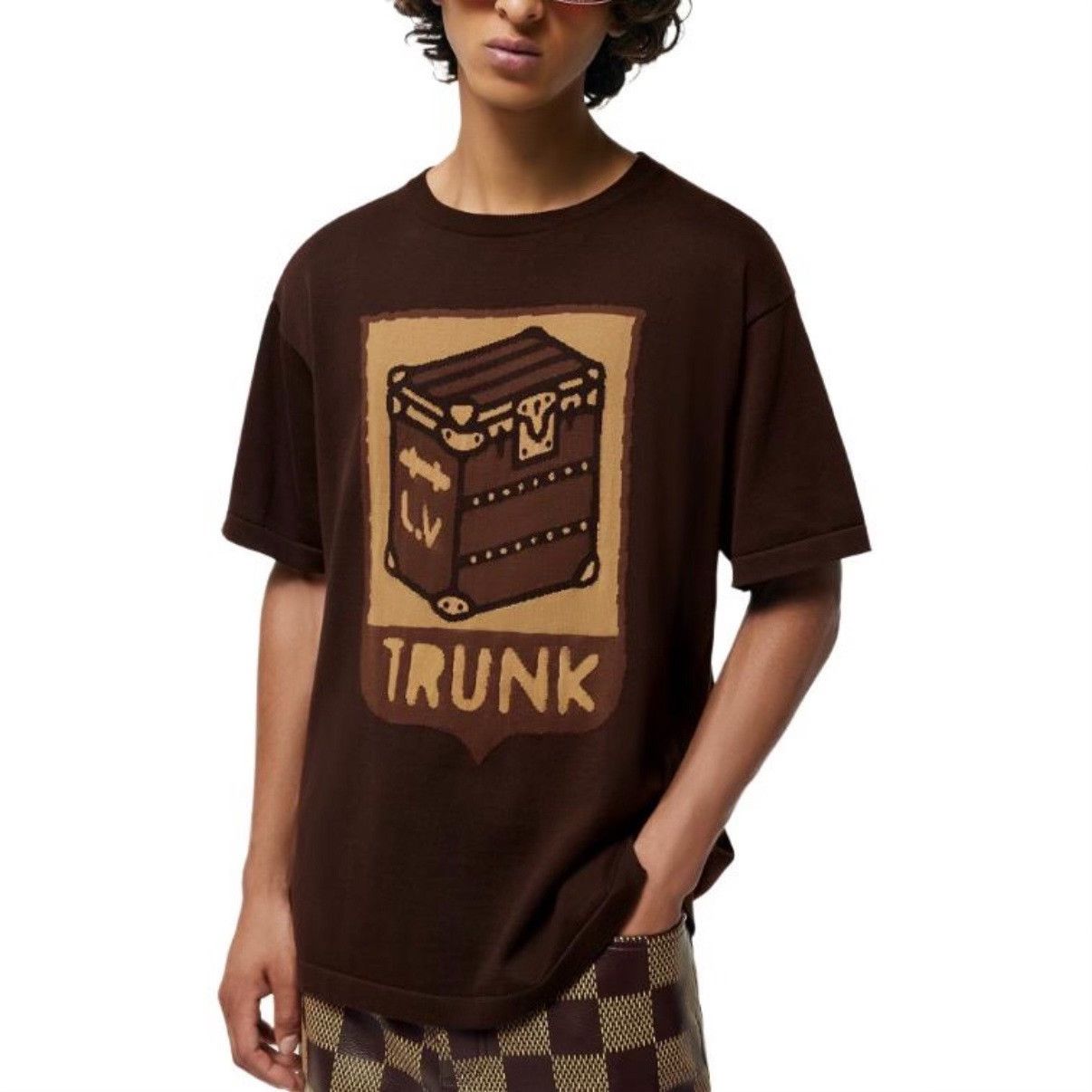 Louis Vuitton LV 2025 Pharrell Trunk Jacquard Short-Sleeve Size US L / EU 52-54 / 3 - 6 Thumbnail