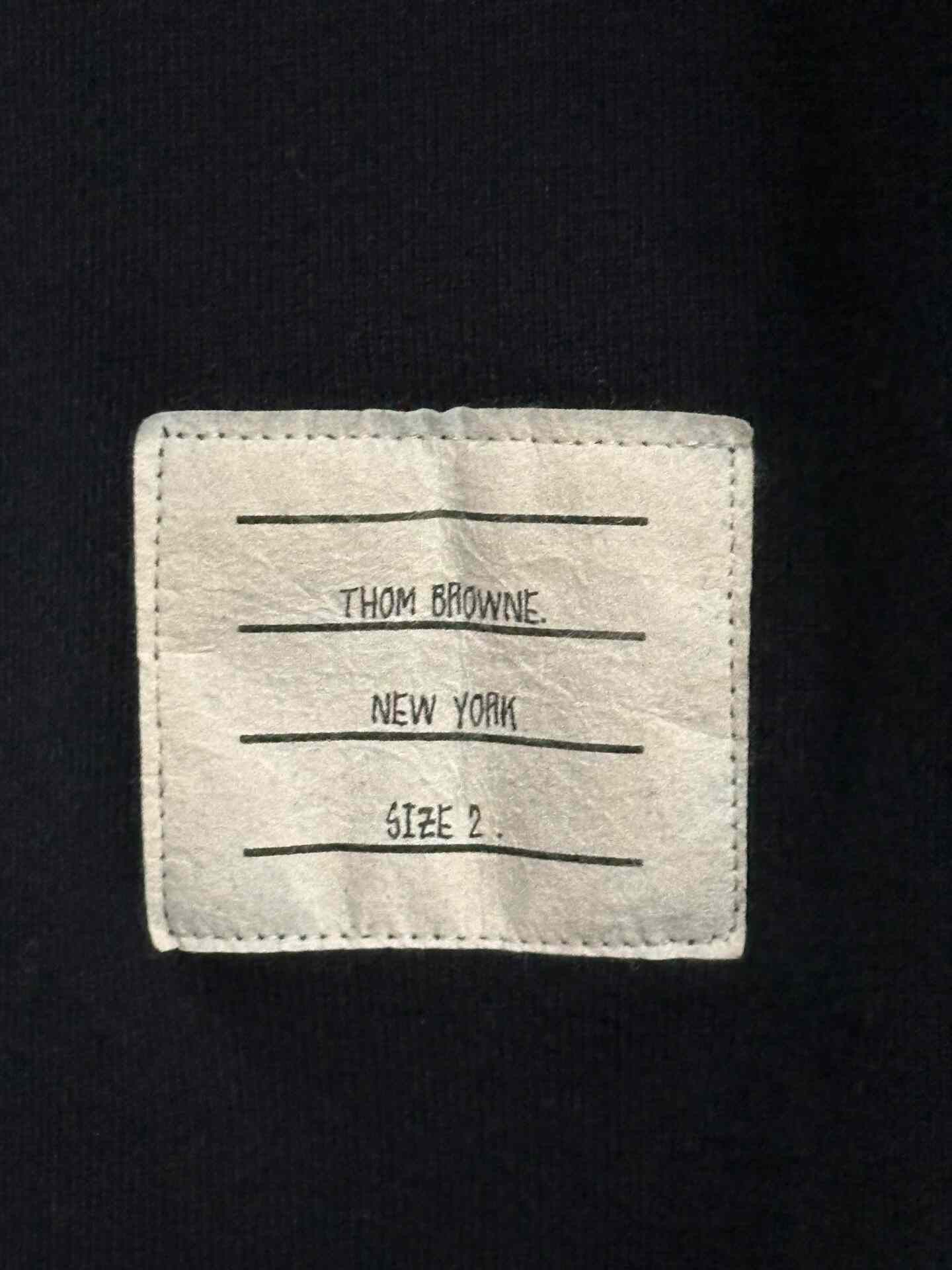 Thom Browne Thom Browne Classic Navy Four-Stripe Crewneck Size US M / EU 48-50 / 2 - 3 Thumbnail