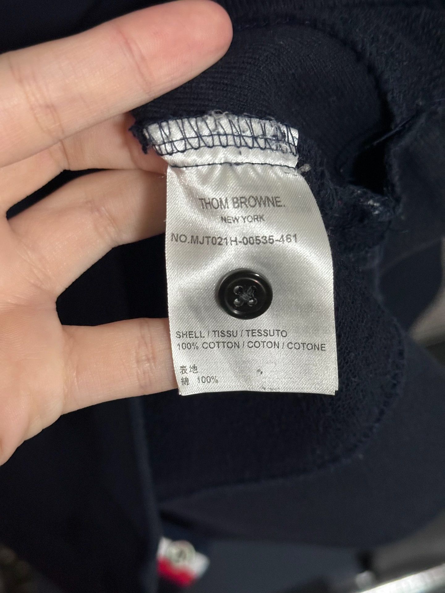Thom Browne Thom Browne Classic Navy Four-Stripe Crewneck Size US M / EU 48-50 / 2 - 7 Thumbnail