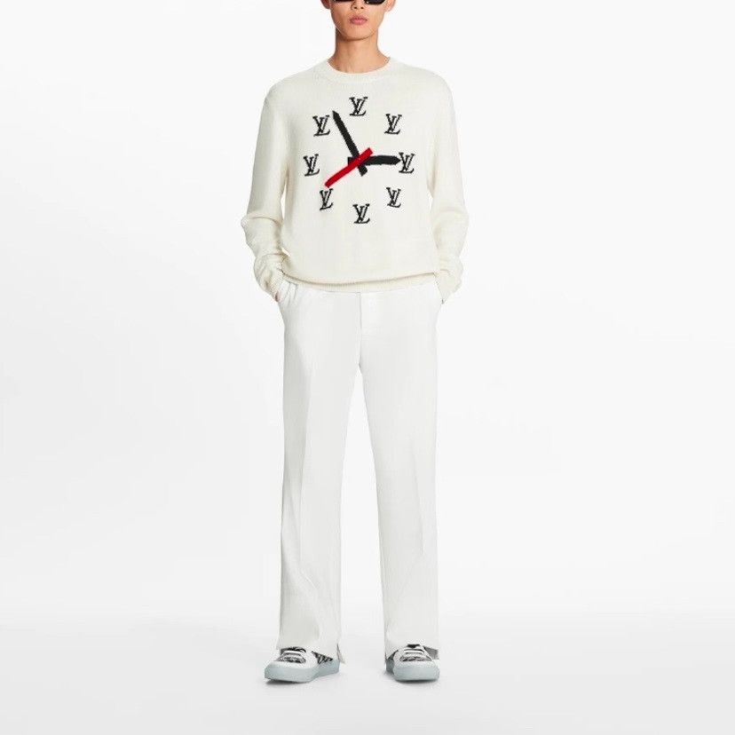 Louis Vuitton LV Wool Sweater Clock Jacquard Logo Size US XXL / EU 58 / 5 - 6 Thumbnail