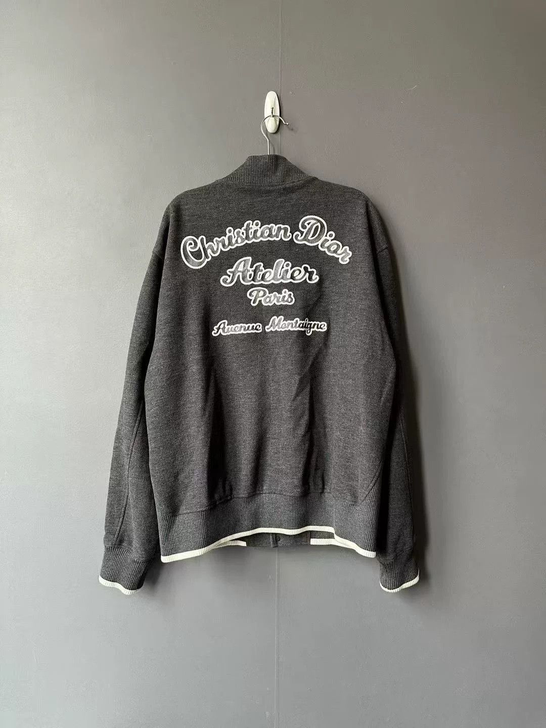 Dior Dior Wool Striped Slogan Baseball Jacket Size US XL / EU 56 / 4 - 2 Thumbnail