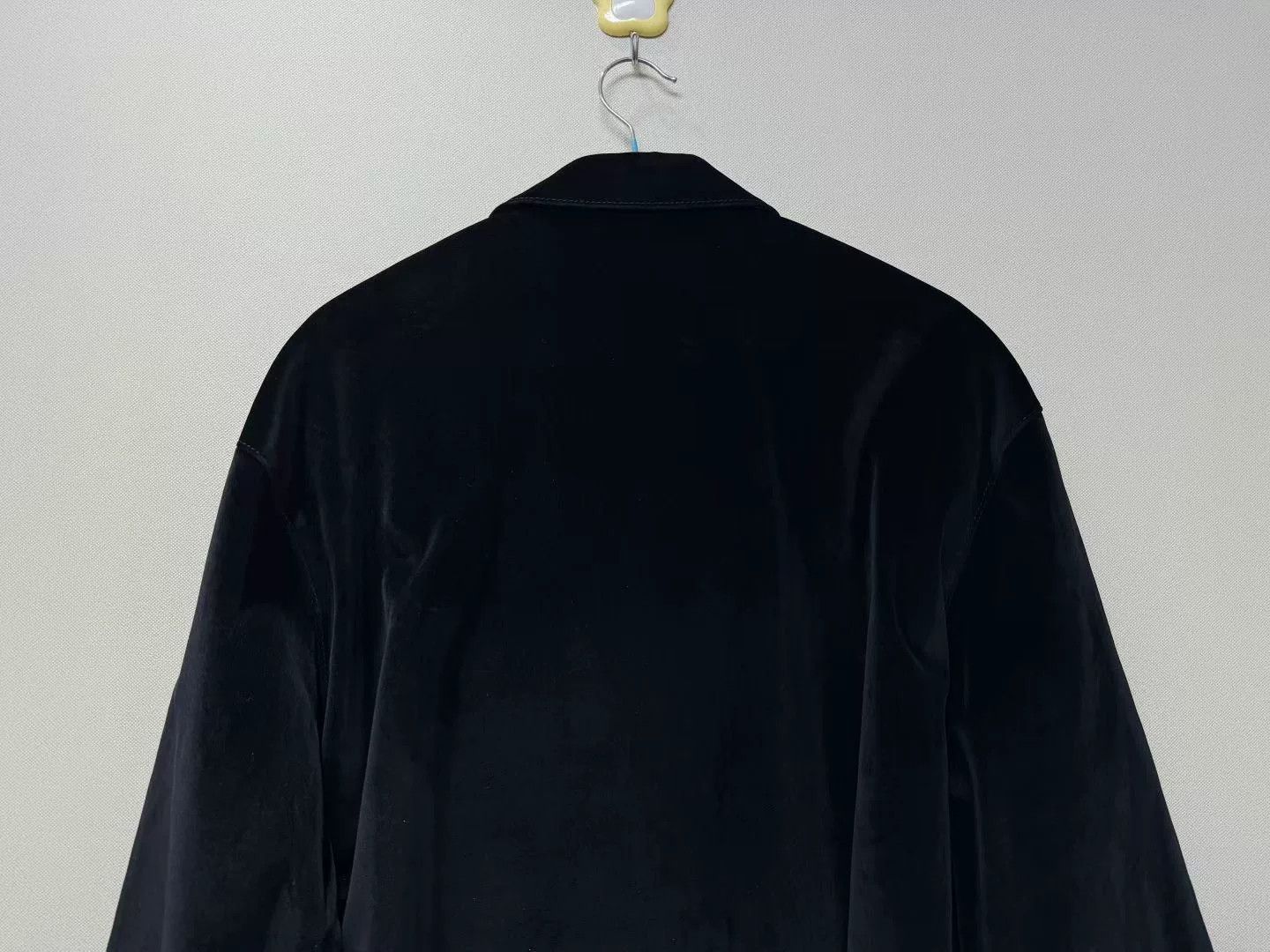 Prada Prada Black Velvet Triangle Logo Zip Jacket Size US XXL / EU 58 / 5 - 5 Thumbnail