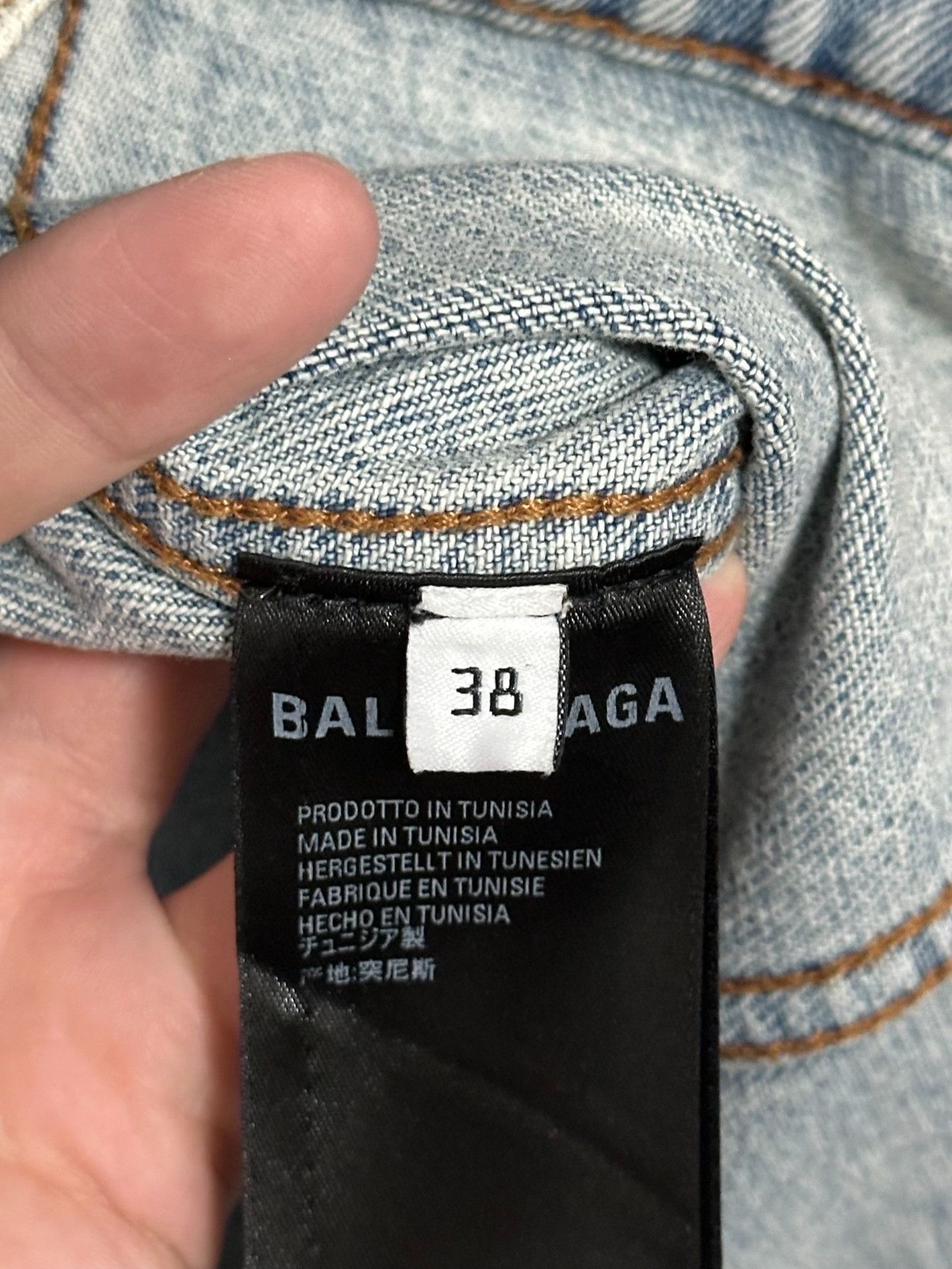 Balenciaga Balenciaga Embroidered Logo Denim Jacket Size US M / EU 48-50 / 2 - 3 Thumbnail