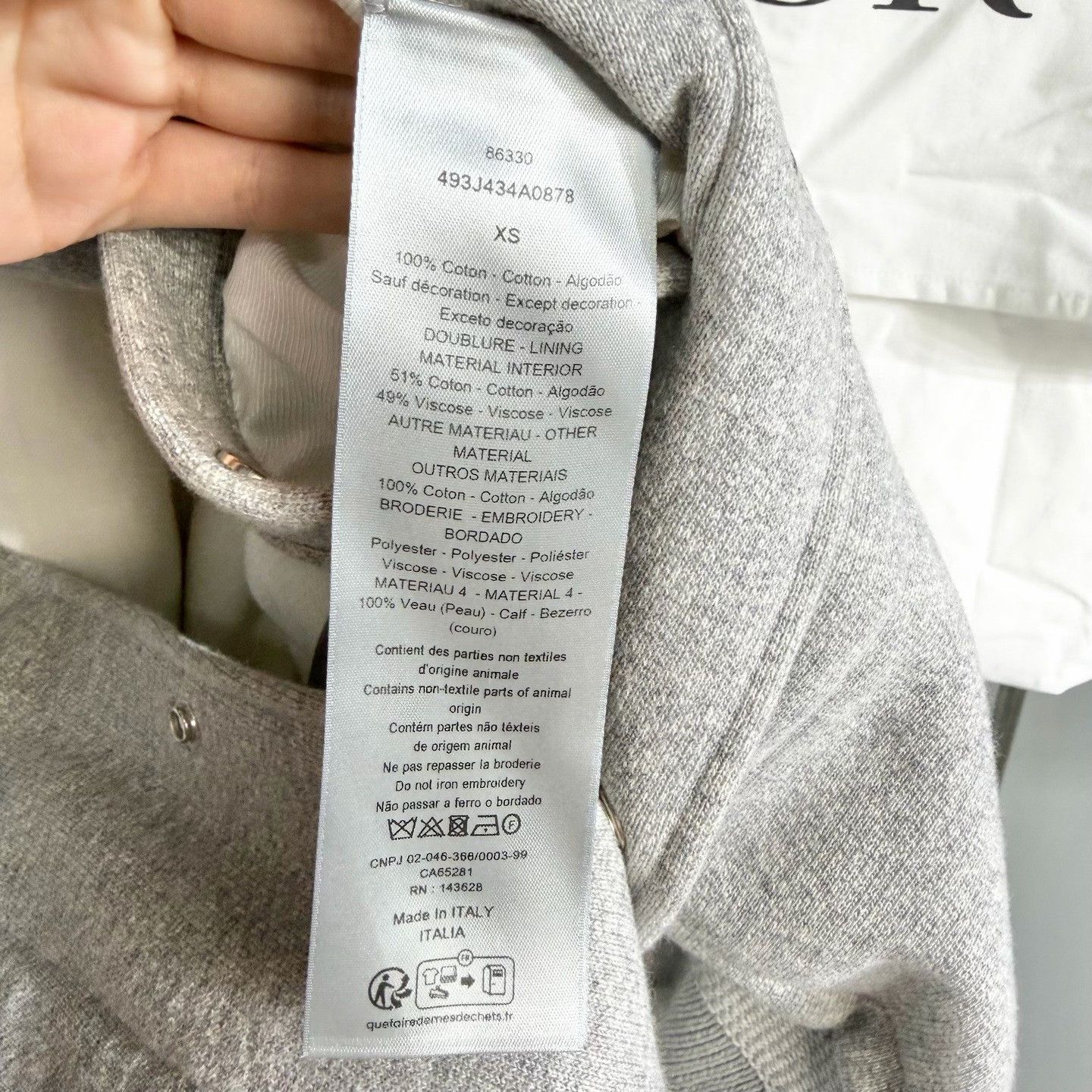 Dior Dior 2025 Pilot Jacket Gray Lily Embroidery Size US XS / EU 42 / 0 - 4 Thumbnail