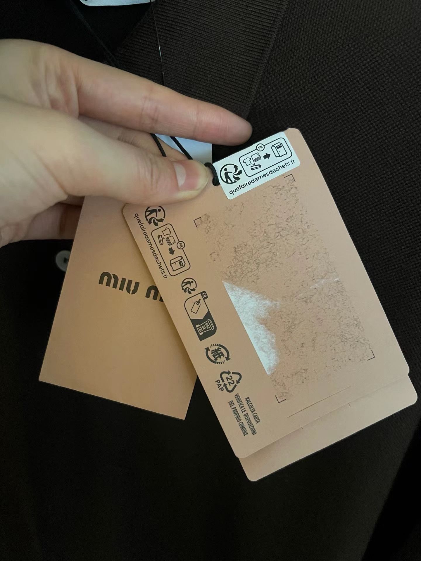 Miu Miu Miumiu Khaki Slogan Long-Sleeve Top Size M / US 6-8 / IT 42-44 - 3 Thumbnail