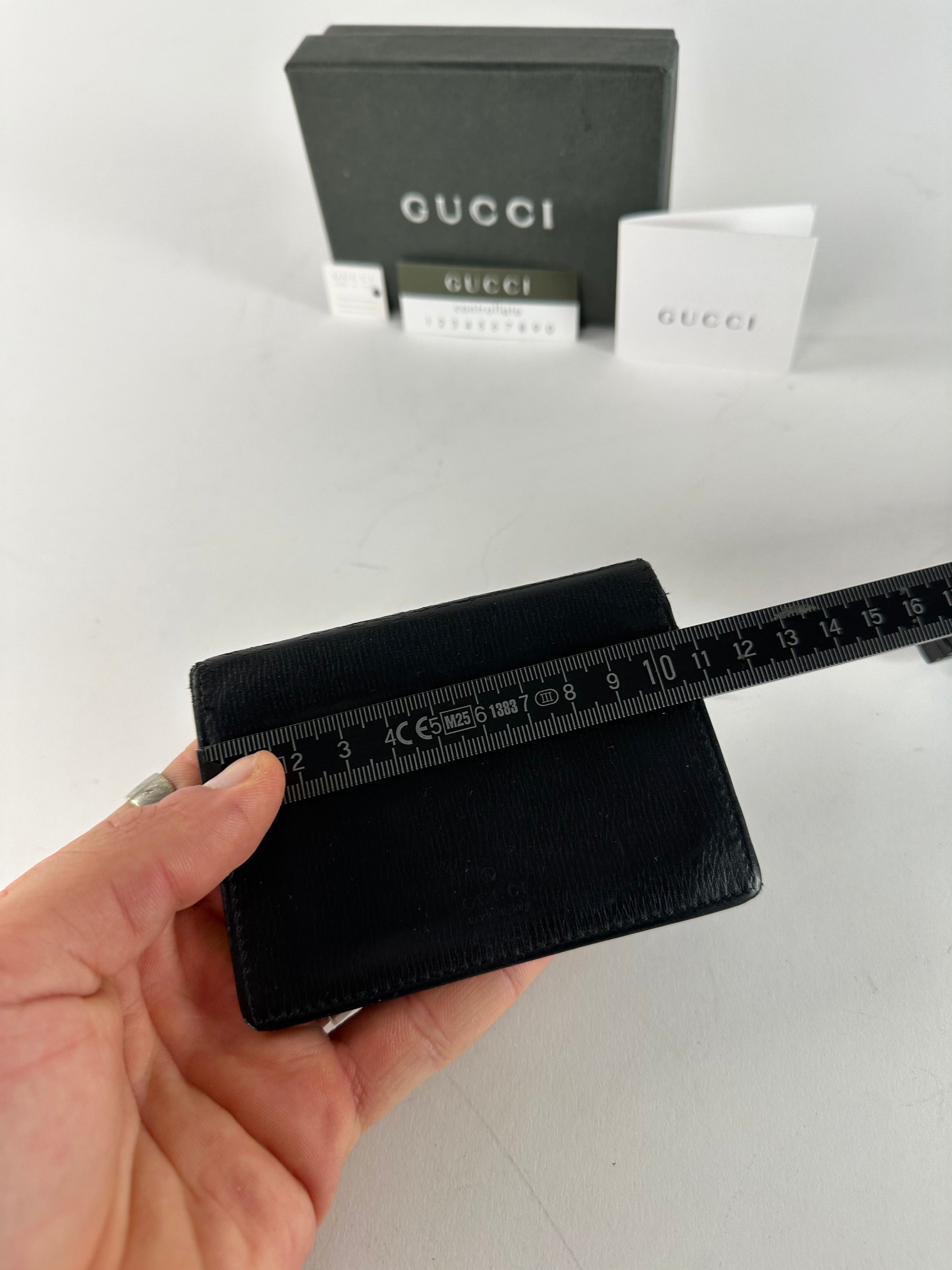 Gucci Vintage Leather Card Holder Black Size ONE SIZE - 8 Thumbnail