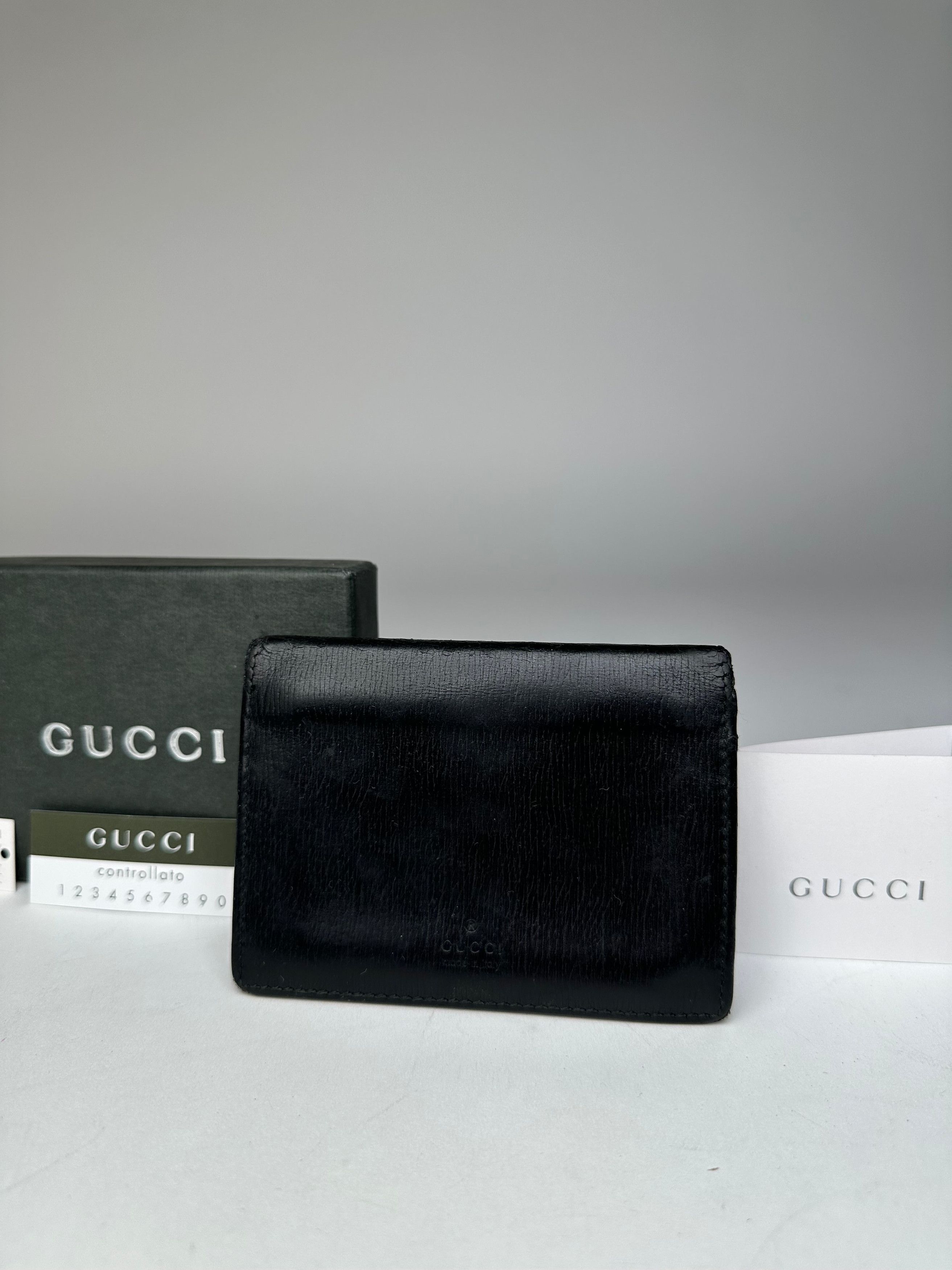 Gucci Vintage Leather Card Holder Black Size ONE SIZE - 6 Thumbnail