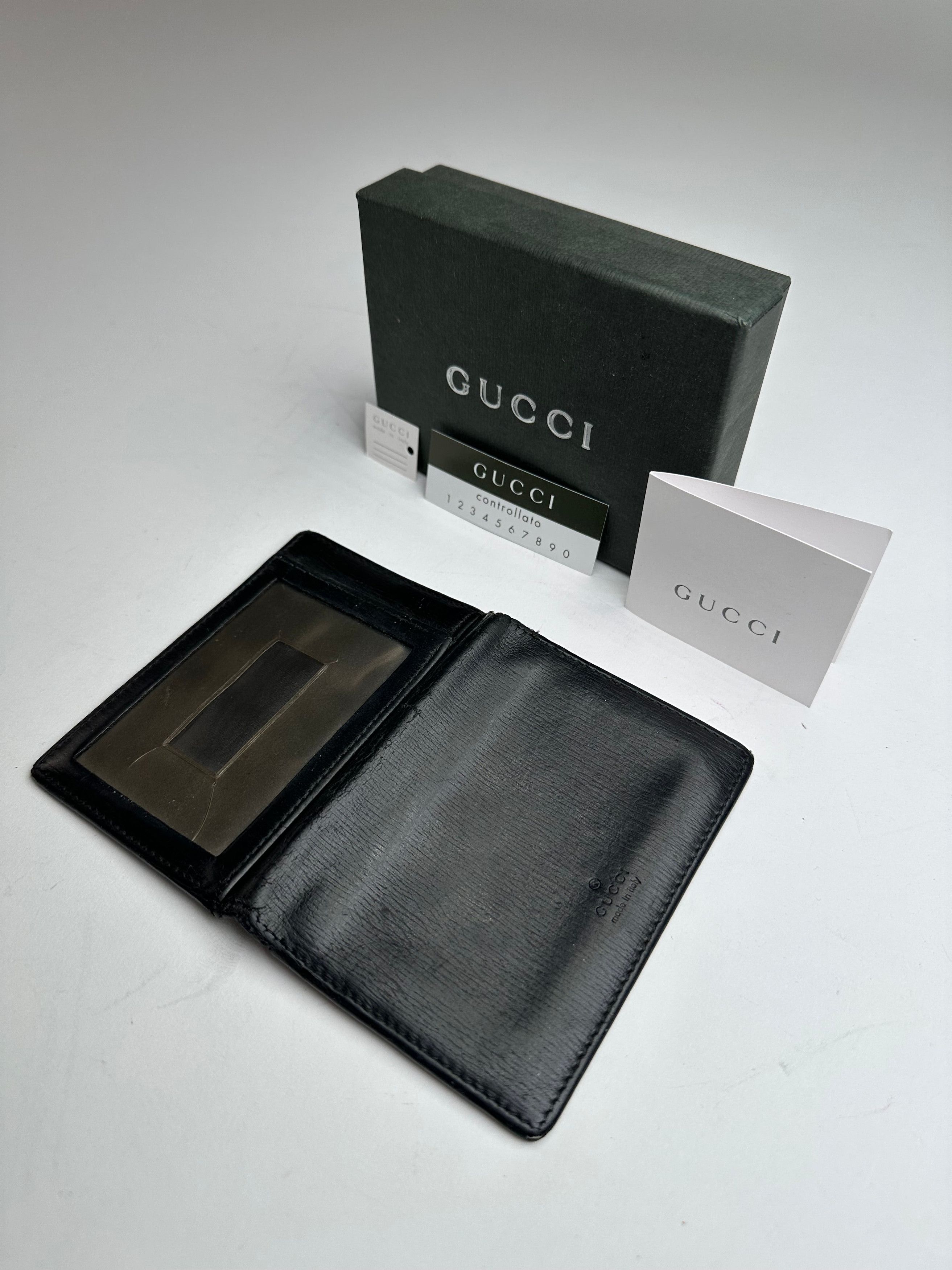 Gucci Vintage Leather Card Holder Black Size ONE SIZE - 5 Thumbnail