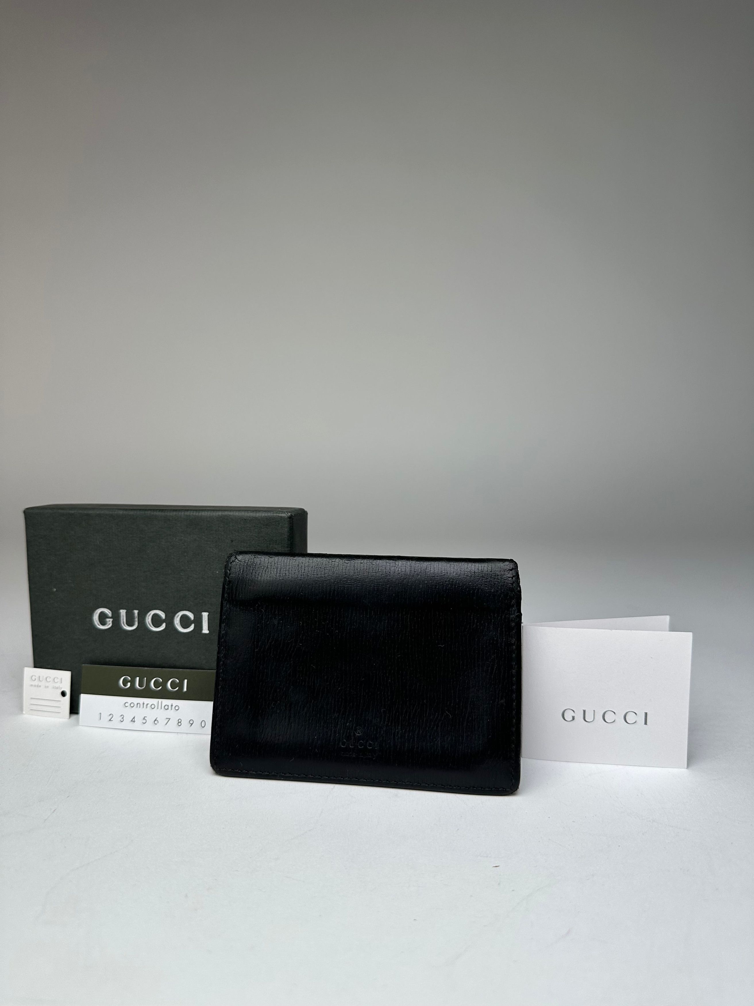 Gucci Vintage Leather Card Holder Black Size ONE SIZE - 10 Thumbnail