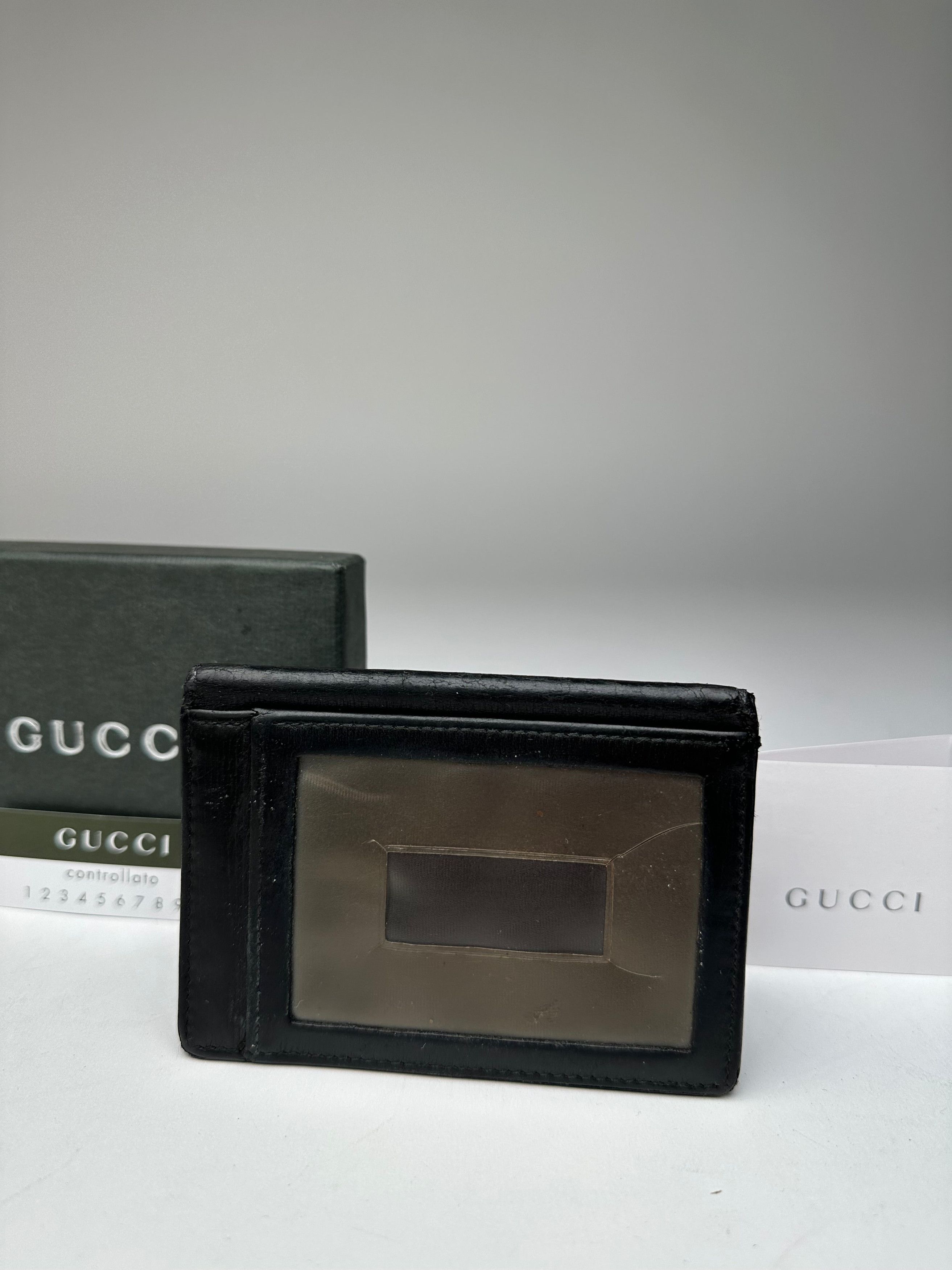 Gucci Vintage Leather Card Holder Black Size ONE SIZE - 7 Thumbnail