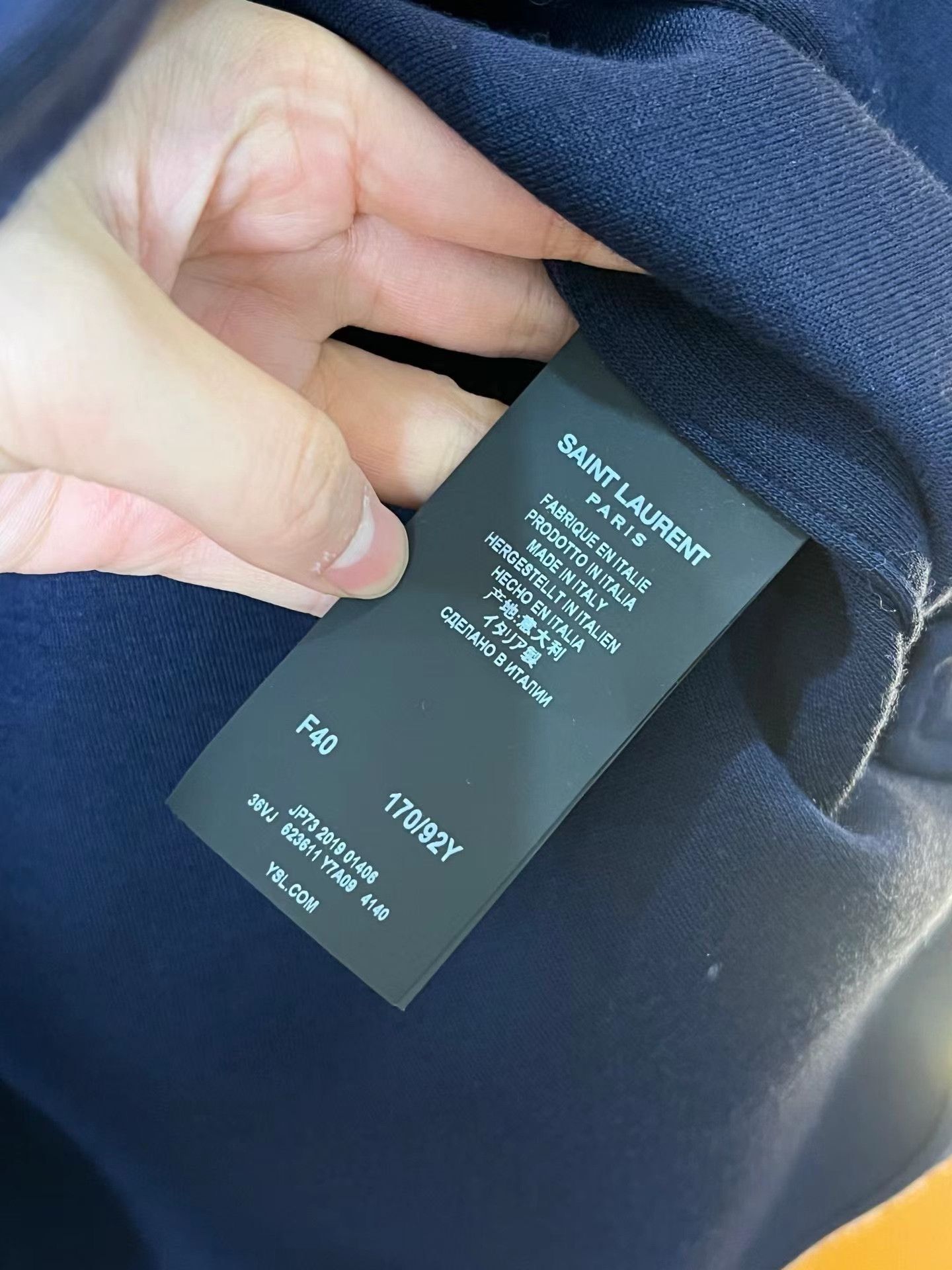 Saint Laurent Paris SLP Gold Logo Shirt Size US XXS / EU 40 - 4 Thumbnail