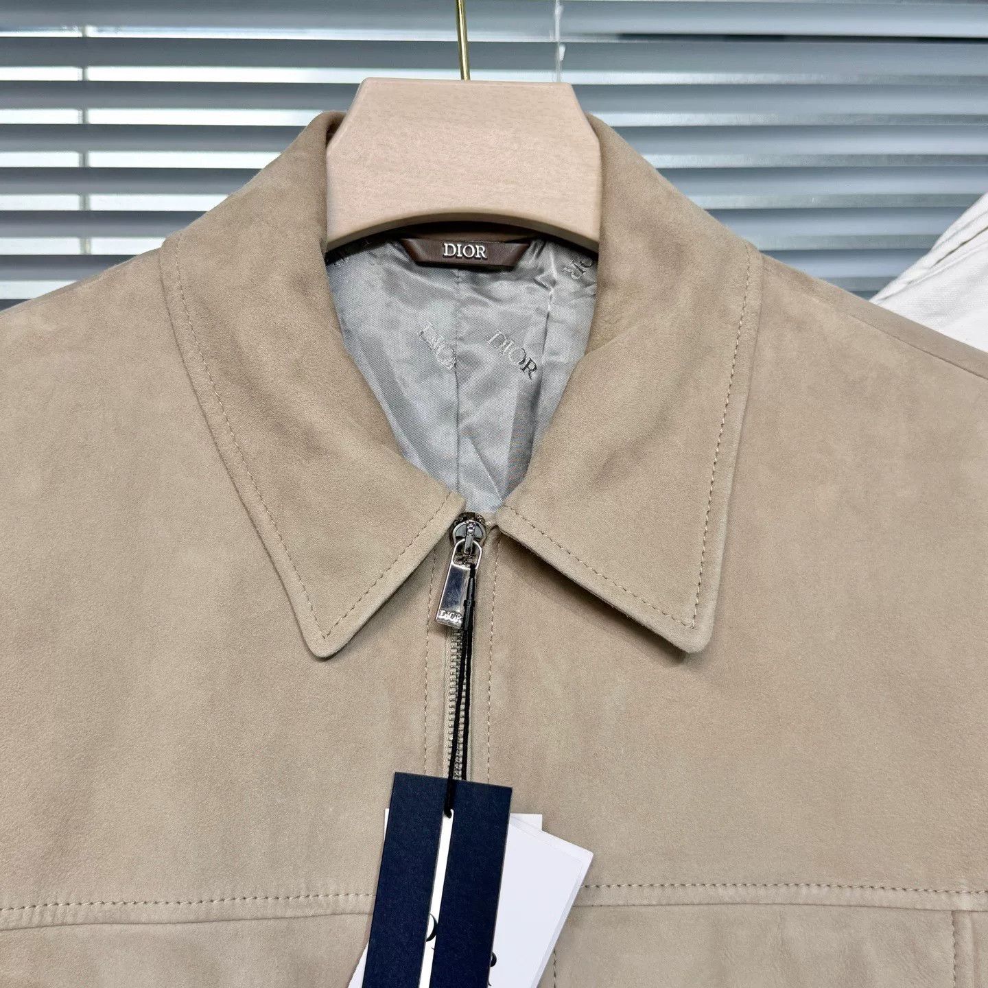 Dior Dior Beige Leather Jacket with Zip Size US M / EU 48-50 / 2 - 3 Thumbnail