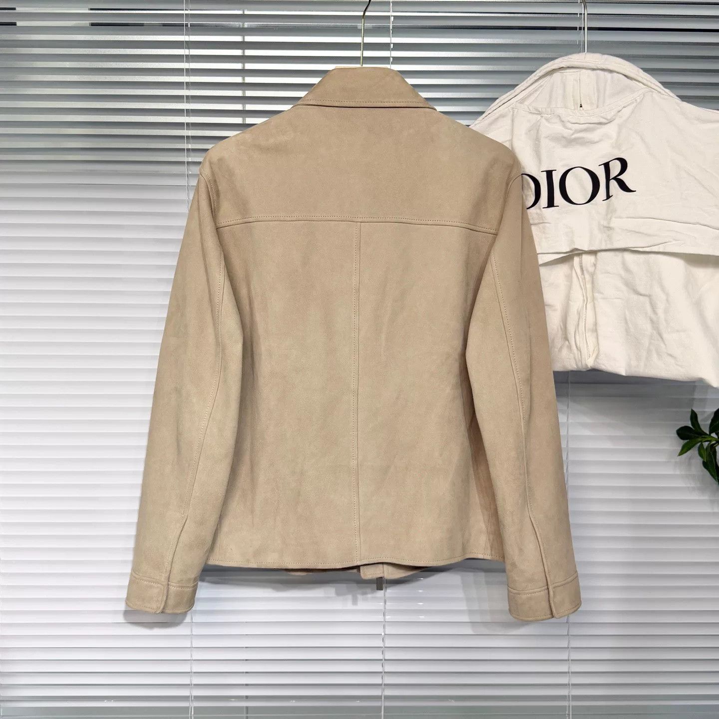 Dior Dior Beige Leather Jacket with Zip Size US M / EU 48-50 / 2 - 2 Thumbnail