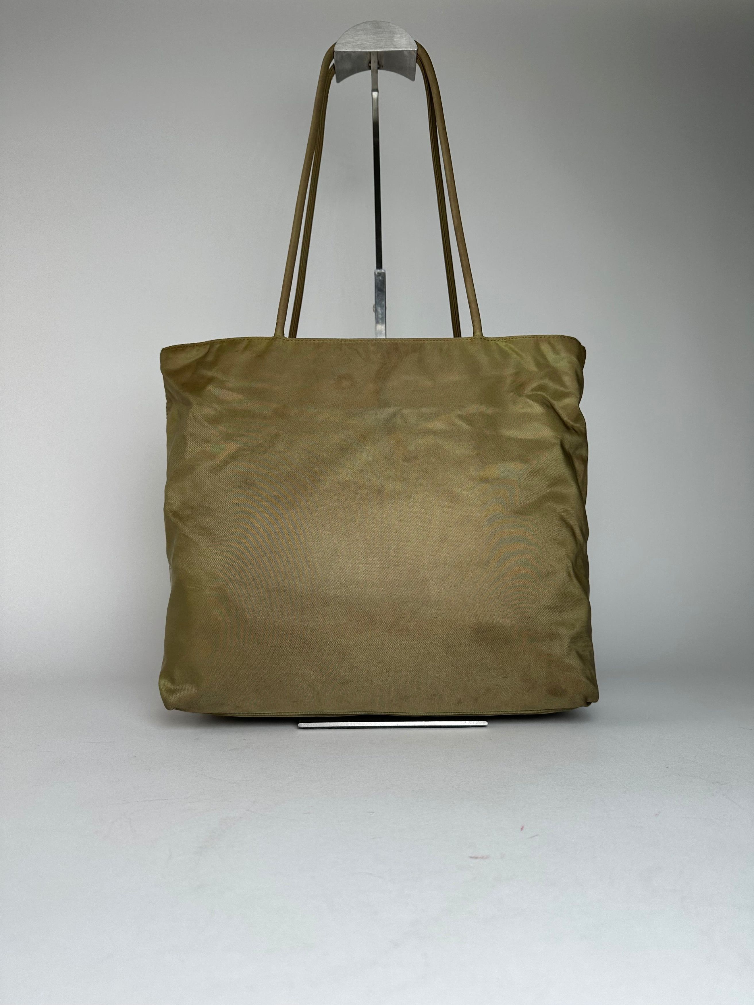 Prada Vintage Triangle Polyester Handbag Green Size ONE SIZE - 15 Thumbnail