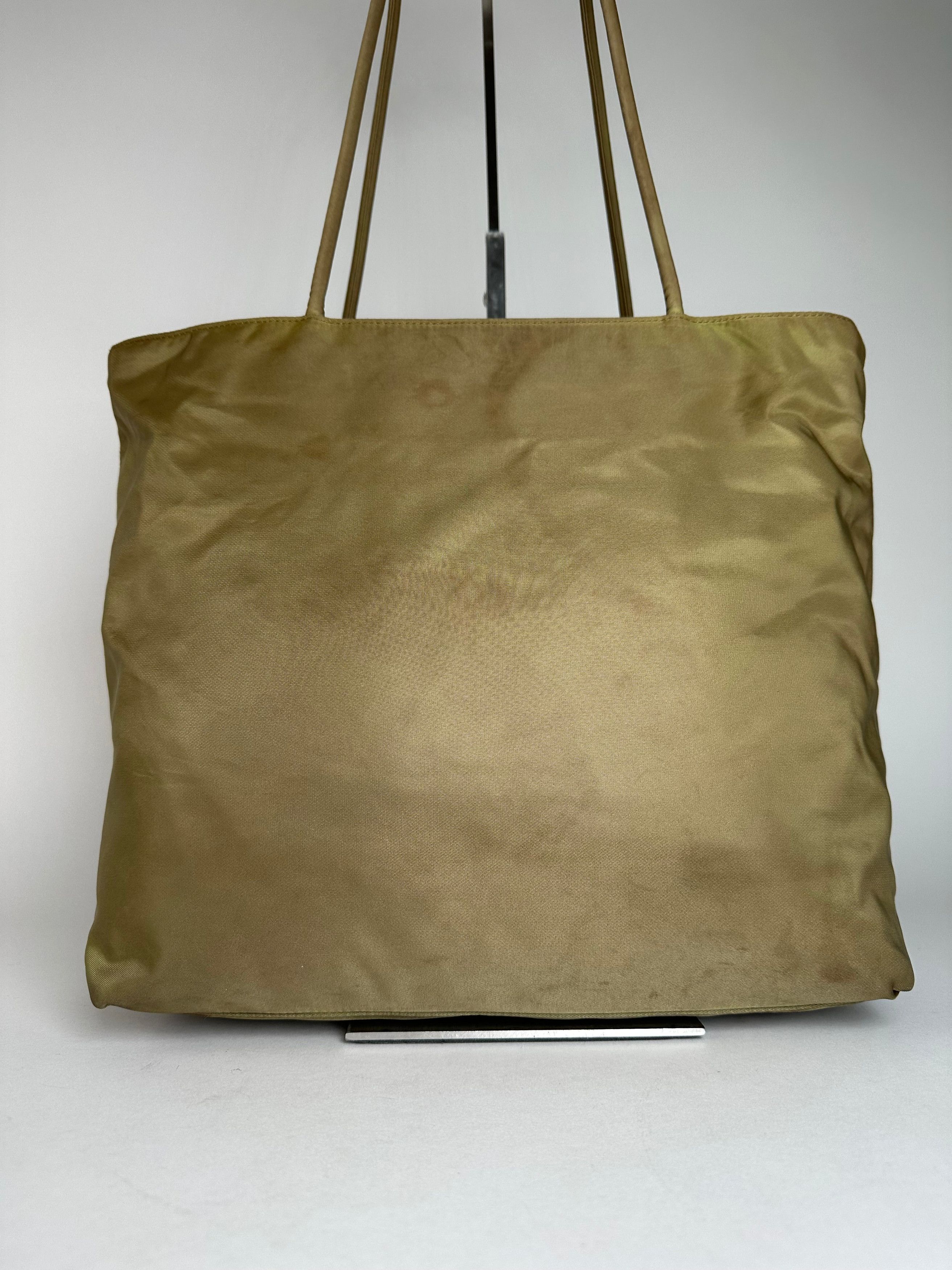 Prada Vintage Triangle Polyester Handbag Green Size ONE SIZE - 2 Thumbnail