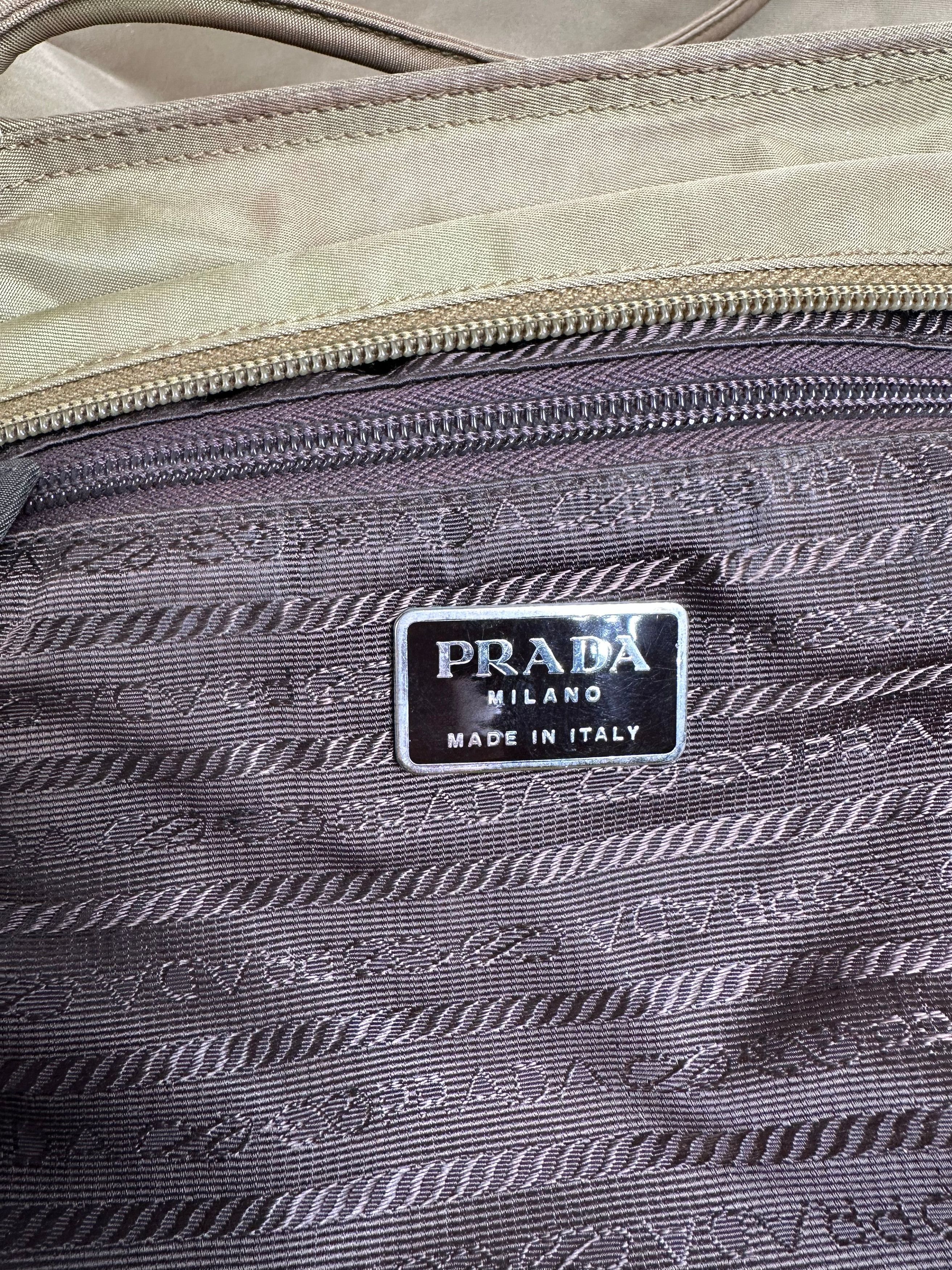 Prada Vintage Triangle Polyester Handbag Green Size ONE SIZE - 5 Thumbnail