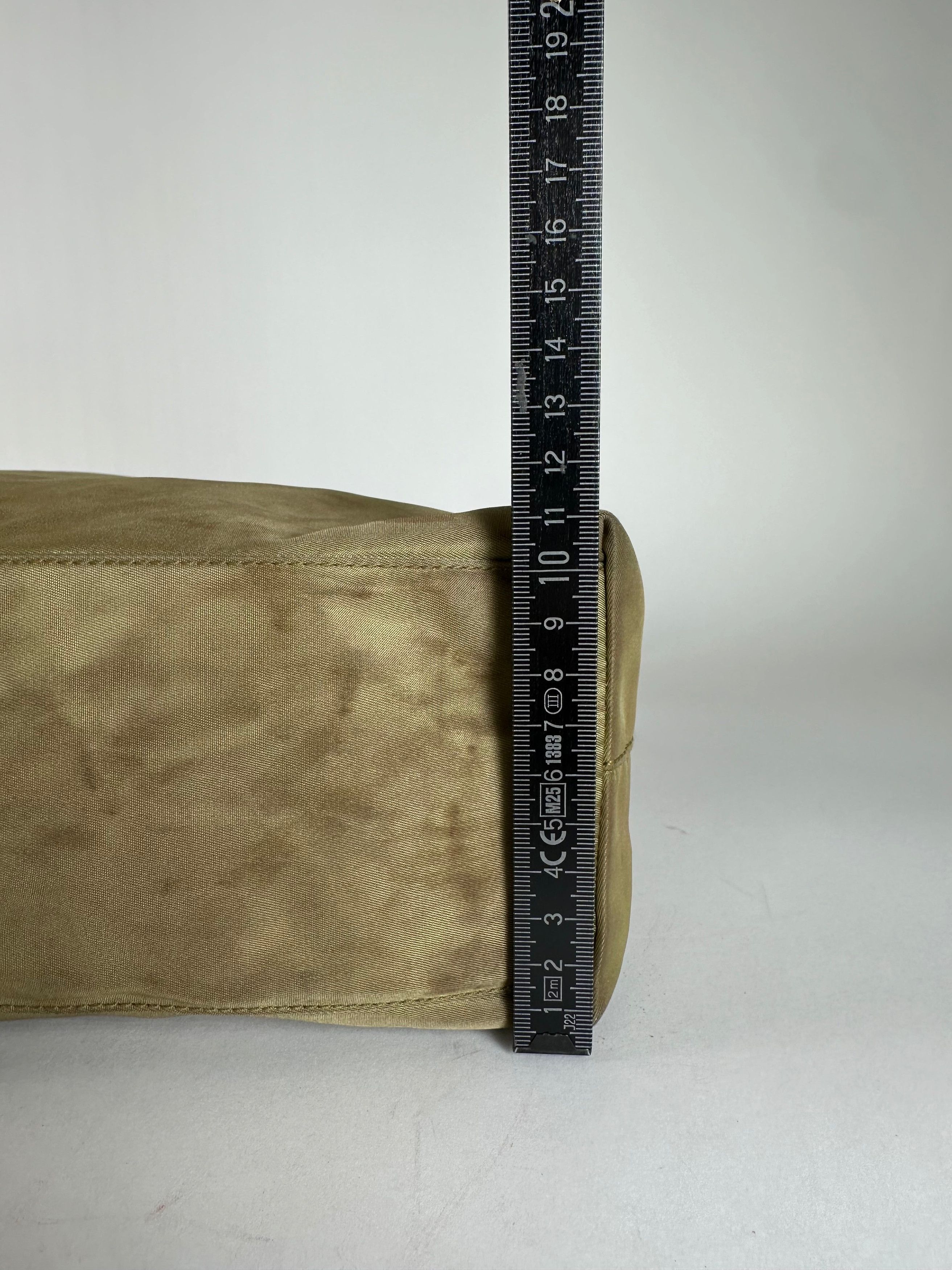 Prada Vintage Triangle Polyester Handbag Green Size ONE SIZE - 13 Thumbnail