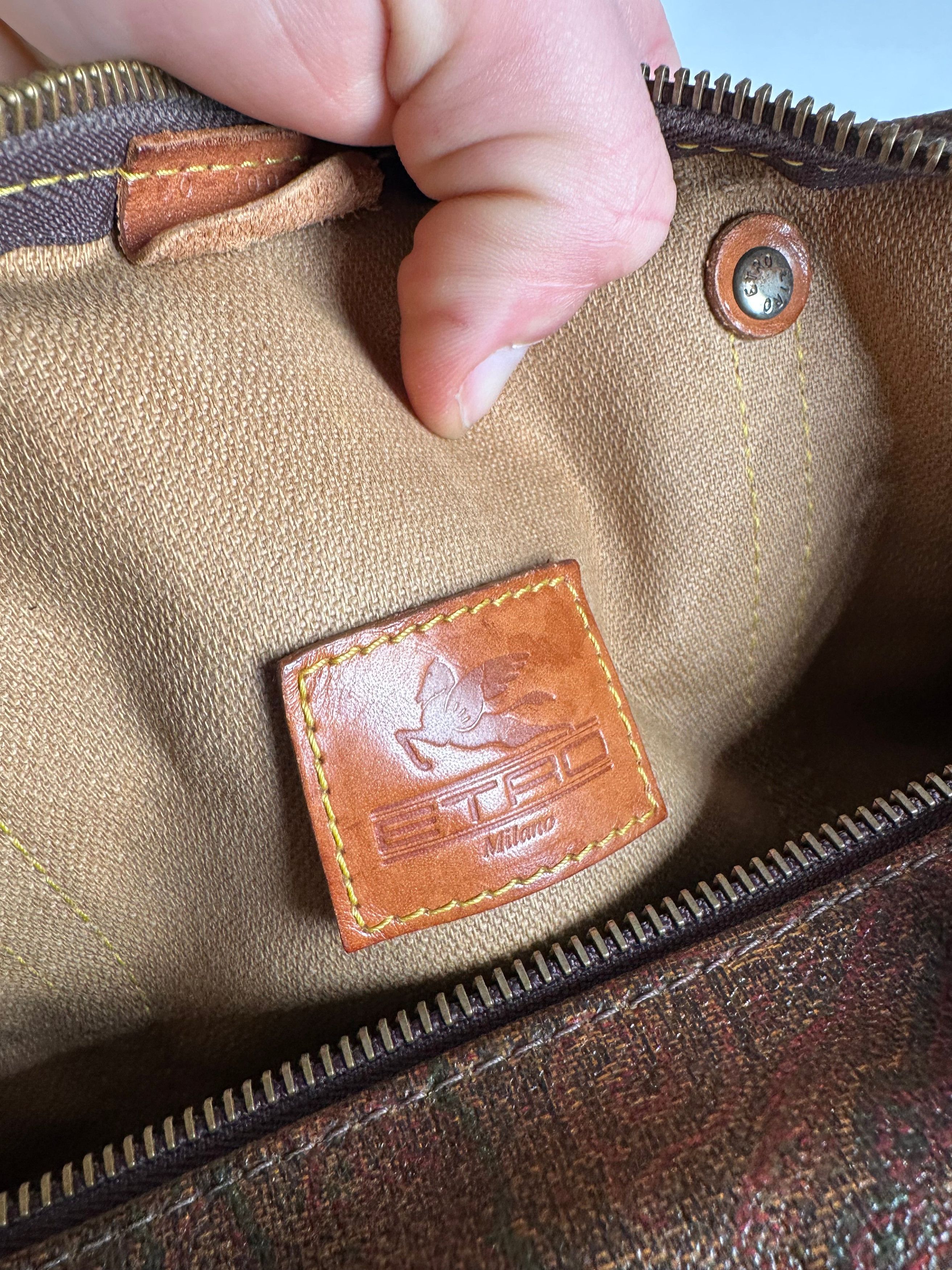 Etro Vintage Paisley Bownling Bag Orange Brown Size ONE SIZE - 4 Thumbnail