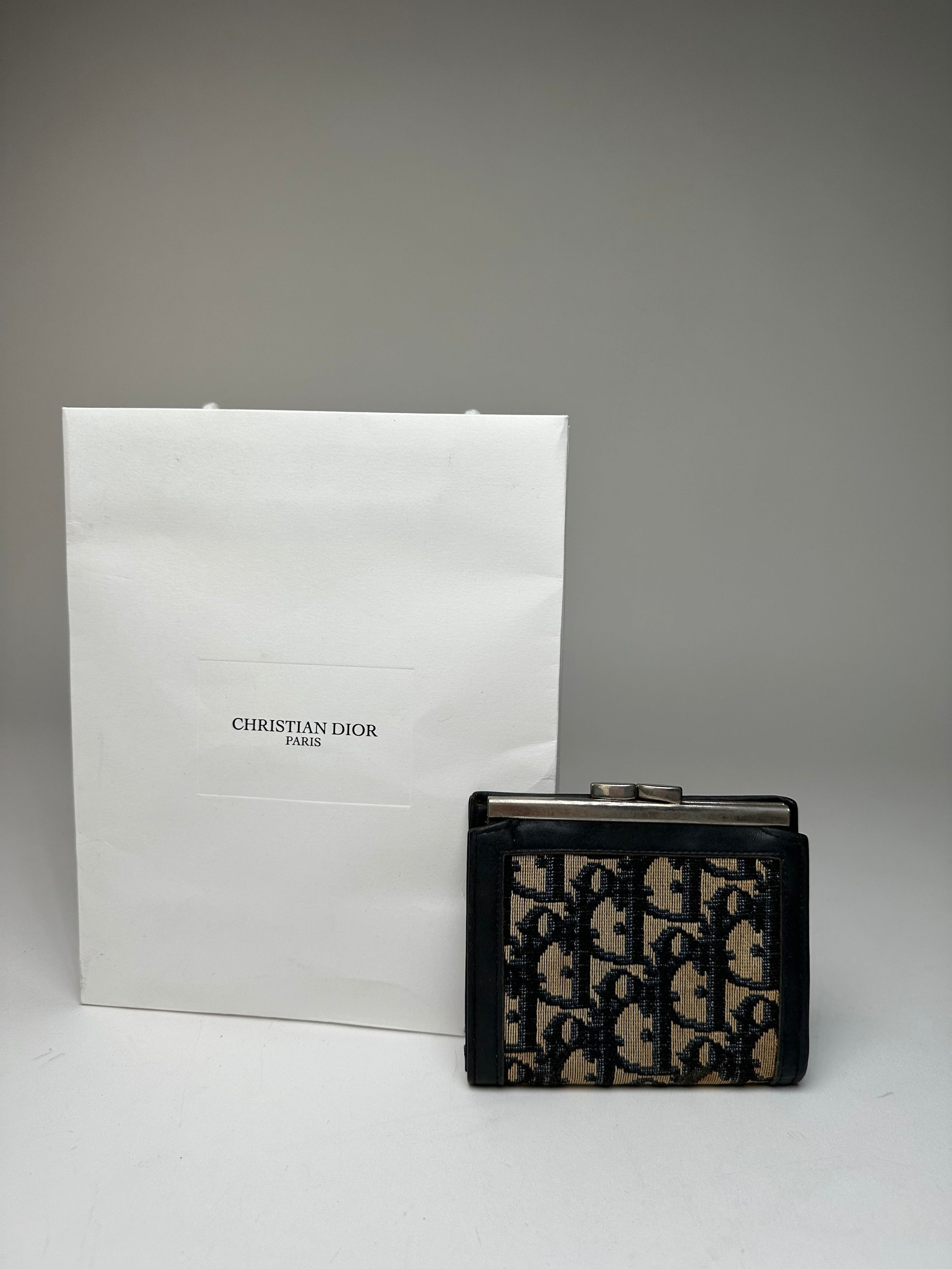 Dior Vintage Oblique Monogram Beige Navy Size ONE SIZE - 8 Thumbnail