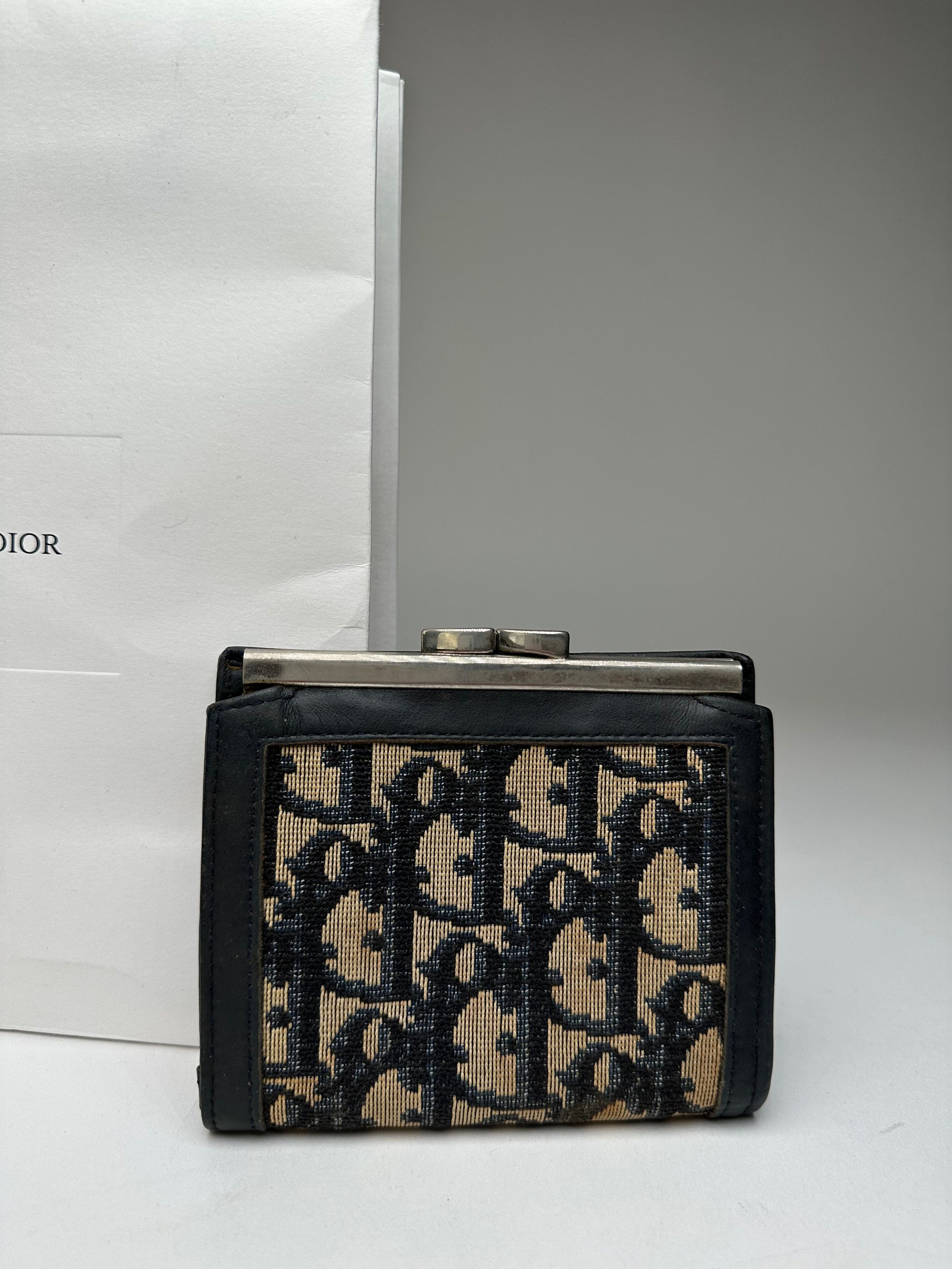 Dior Vintage Oblique Monogram Beige Navy Size ONE SIZE - 2 Thumbnail