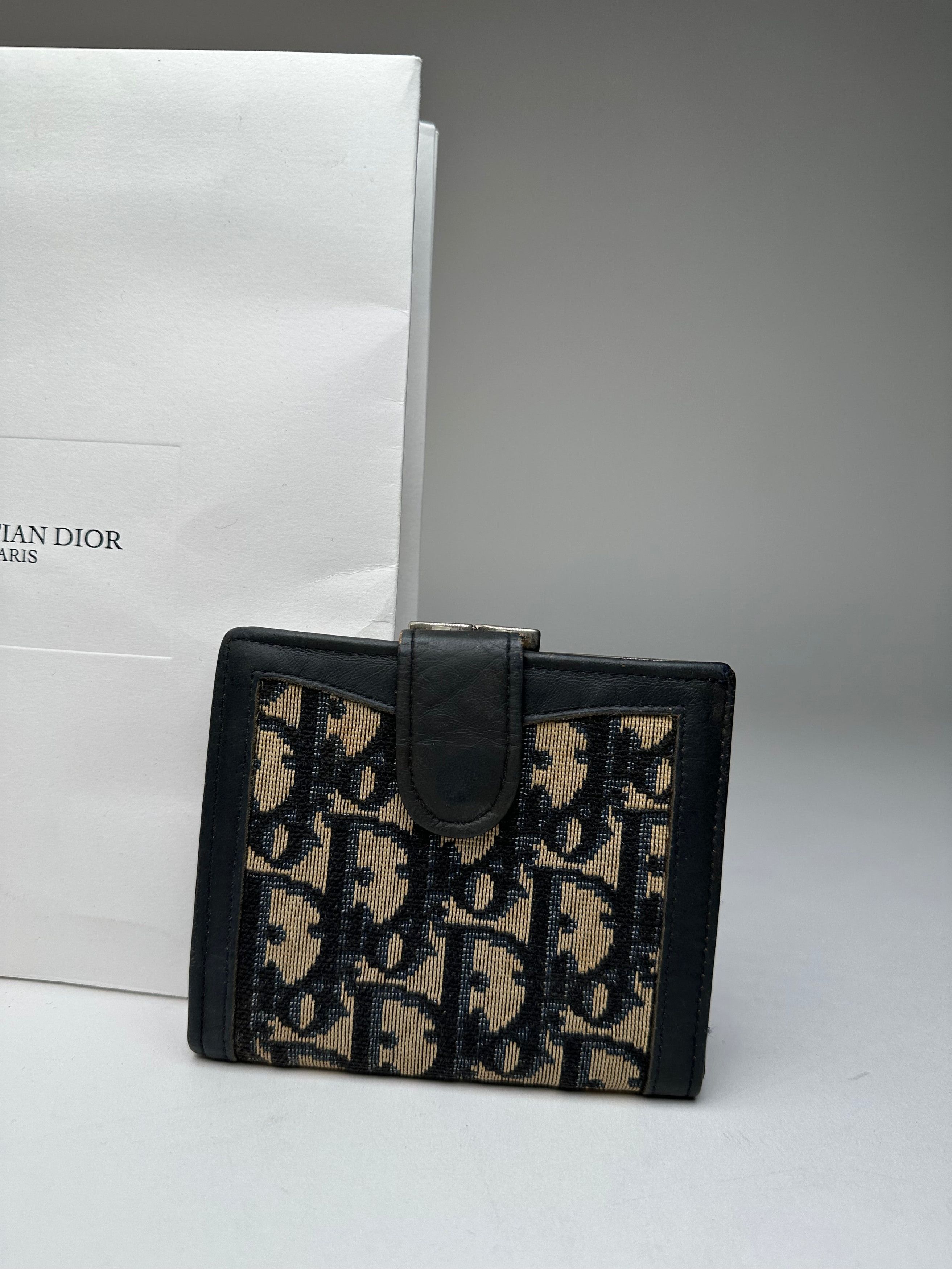 Dior Vintage Oblique Monogram Beige Navy Size ONE SIZE - 9 Thumbnail