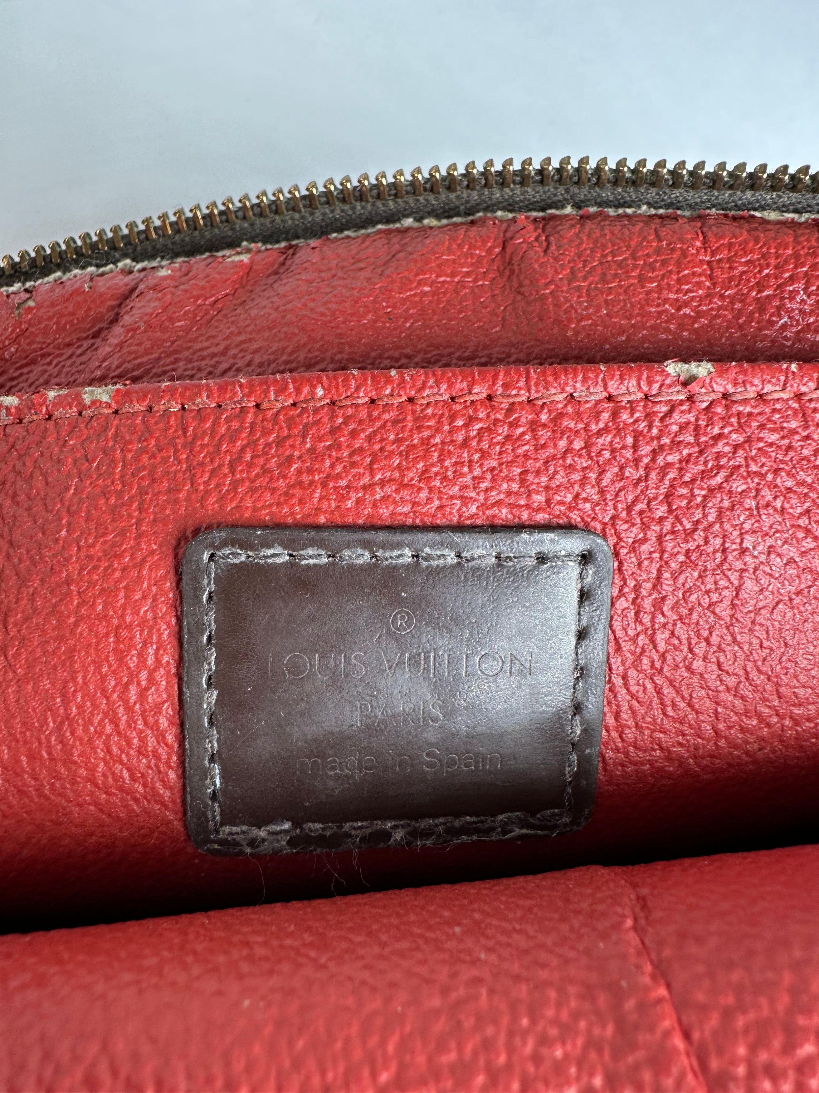 Louis Vuitton Vintage Damier Monogram Leather Clutch / Mini Bag Brown Size ONE SIZE - 9 Thumbnail