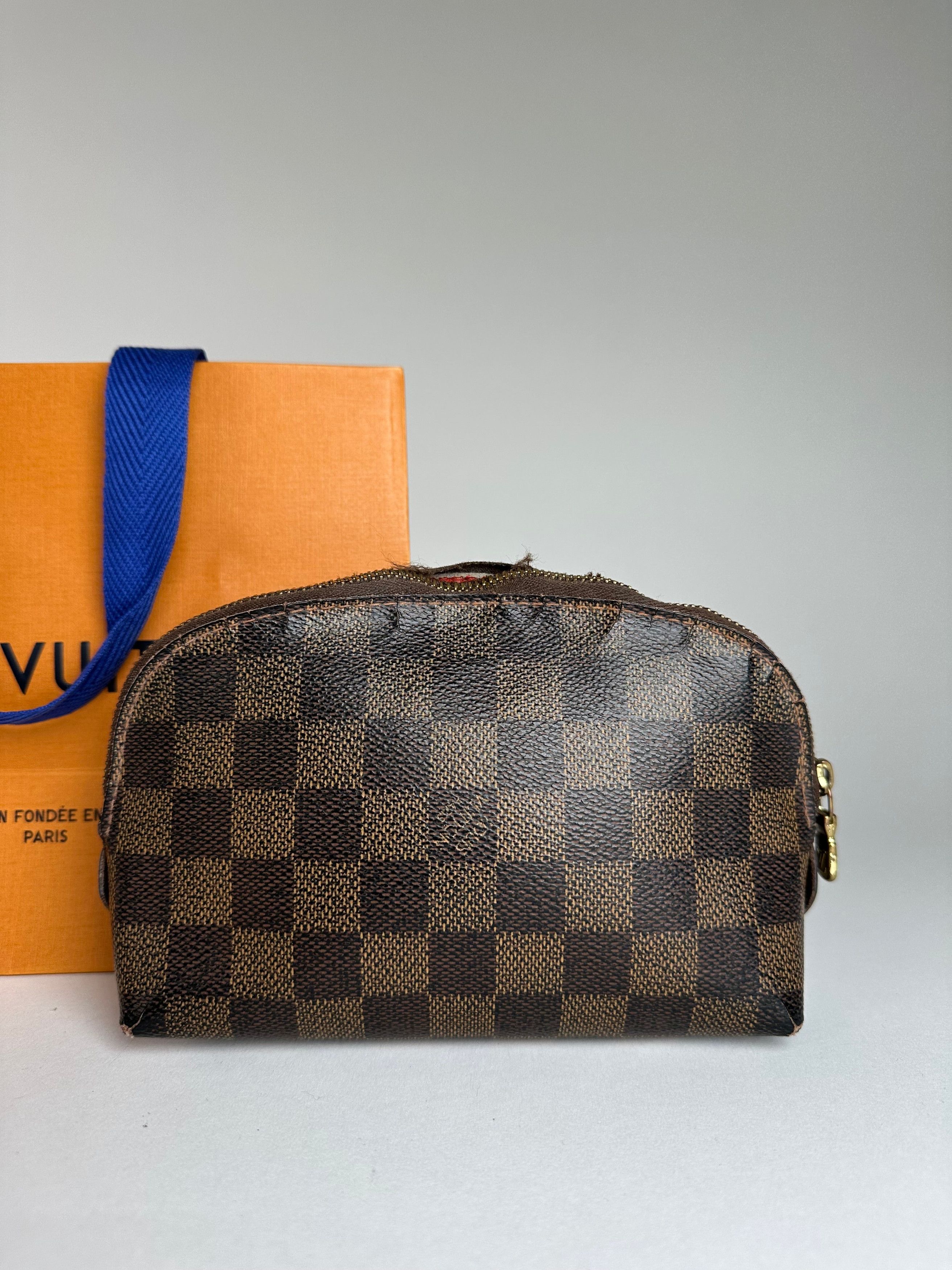 Louis Vuitton Vintage Damier Monogram Leather Clutch / Mini Bag Brown Size ONE SIZE - 10 Thumbnail