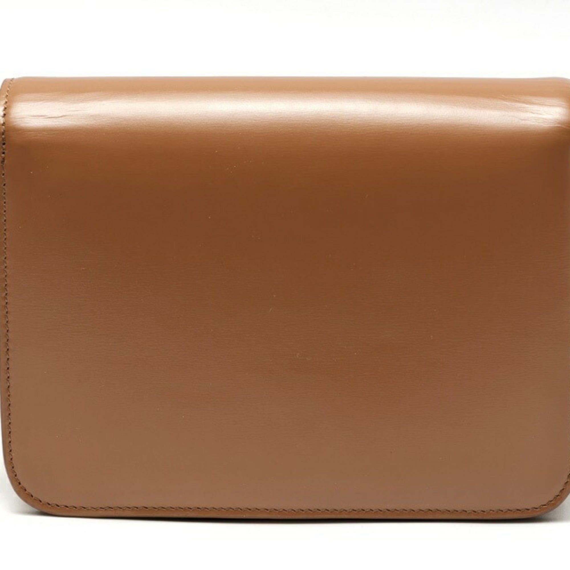 Celine Celine Teen Triomphe Bag Shoulder 18842 Shiny Calfskin Brown Size ONE SIZE - 3 Thumbnail