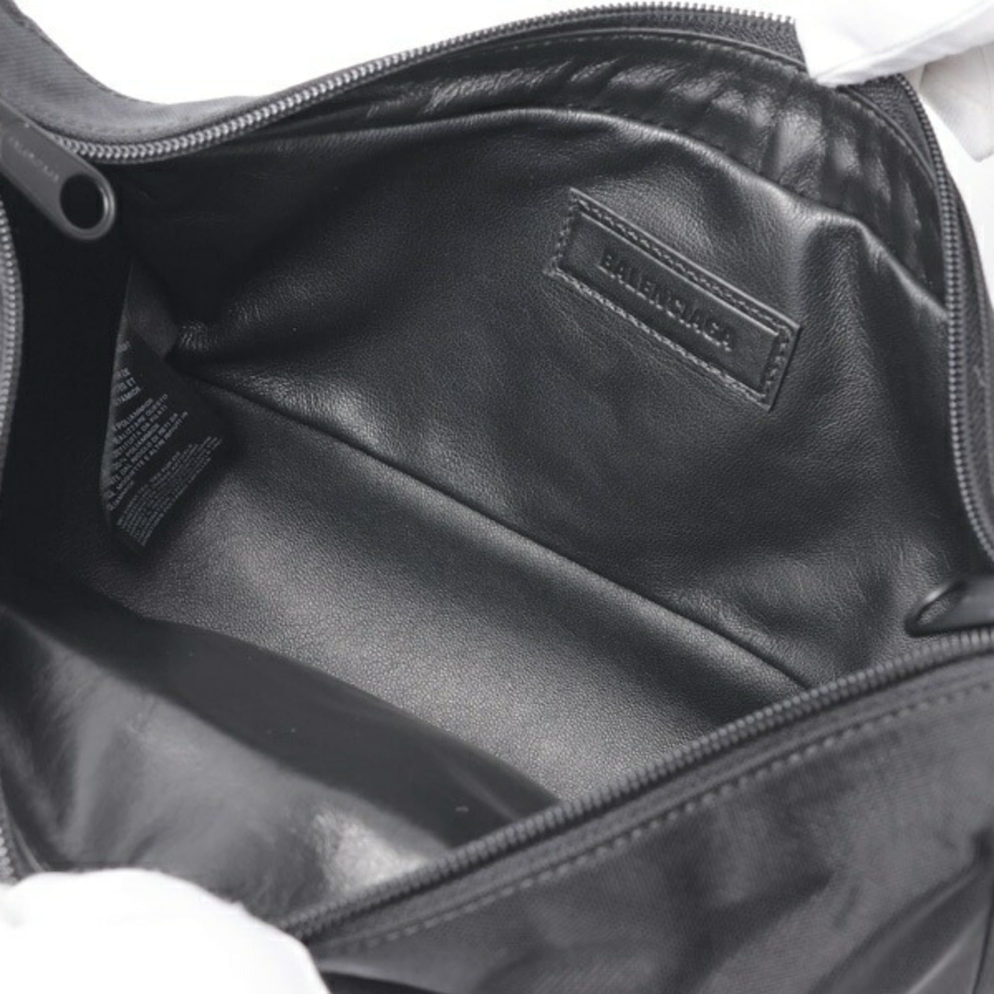 Balenciaga Balenciaga Labor Medium Chain Shoulder Bag 741080 Nylon Metal Black Size ONE SIZE - 5 Thumbnail
