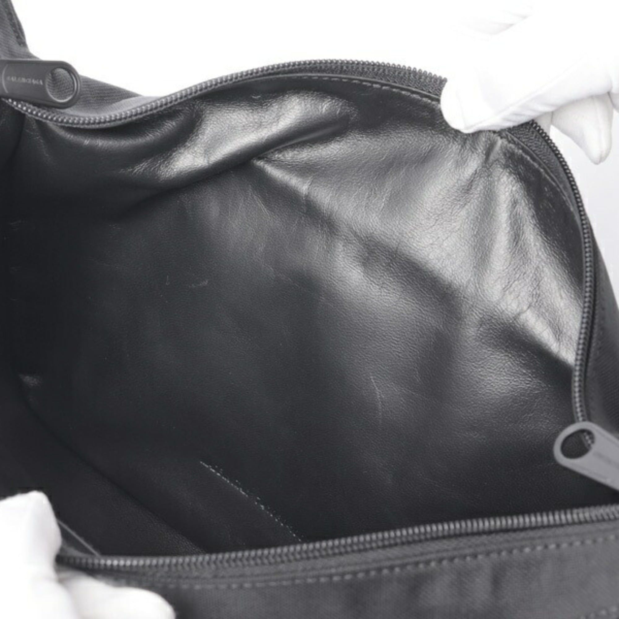 Balenciaga Balenciaga Labor Medium Chain Shoulder Bag 741080 Nylon Metal Black Size ONE SIZE - 6 Thumbnail