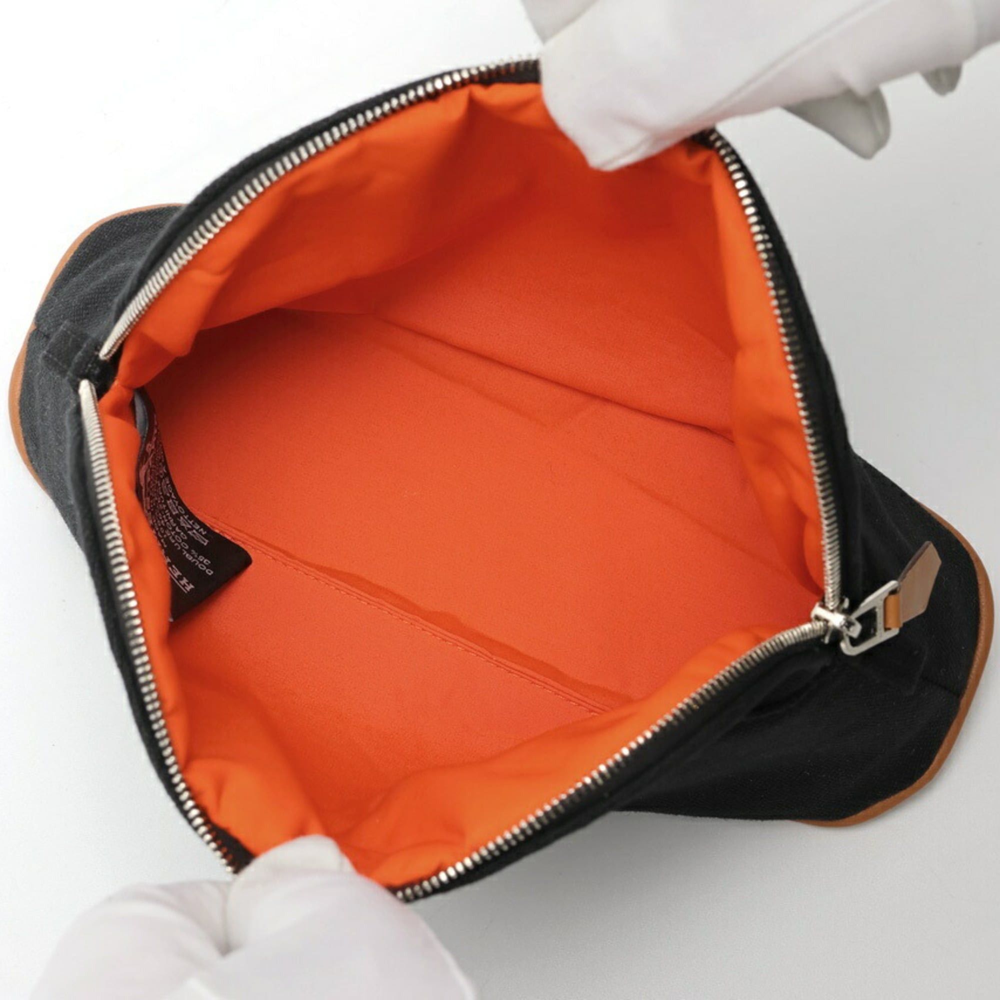 Hermes Hermes Bolide Pouch PM 20, Canvas and Leather, Black Size ONE SIZE - 4 Thumbnail