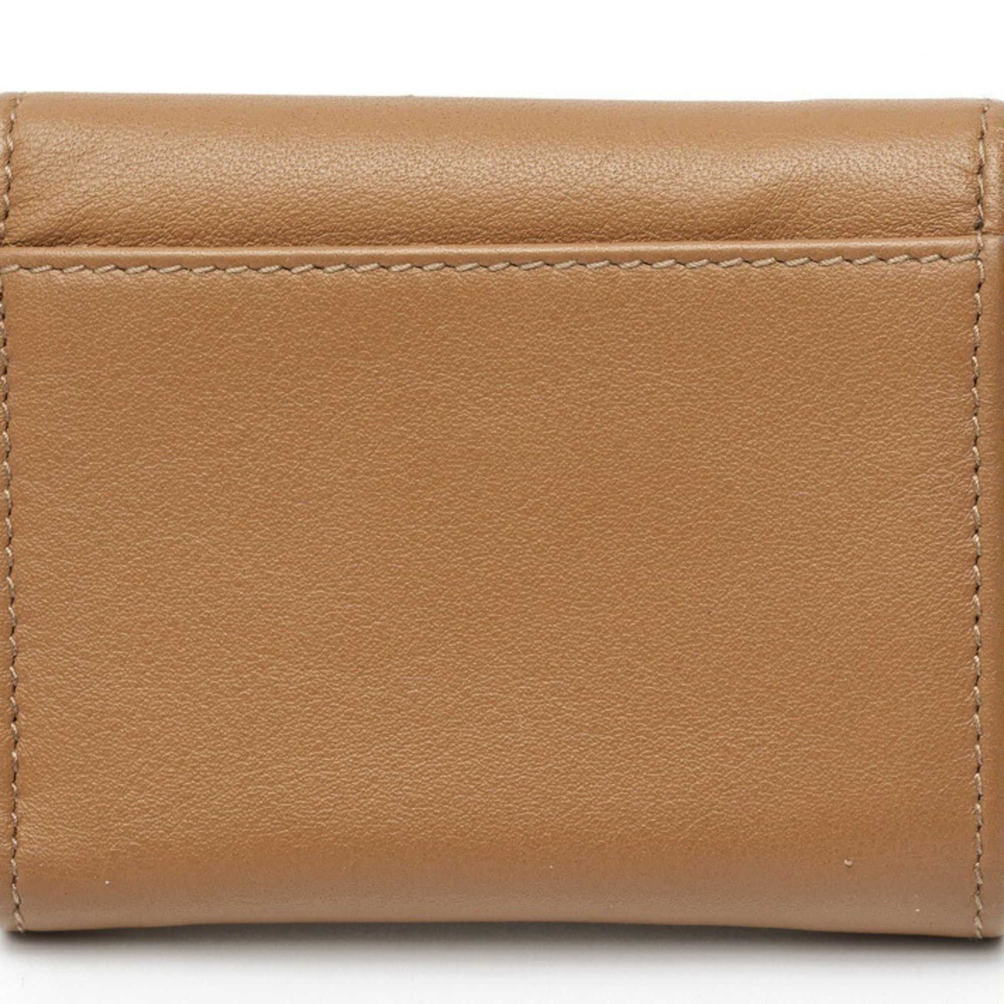 Prada Prada Compact Wallet Tri-fold 1MH043 Leather Brown Size ONE SIZE - 2 Thumbnail