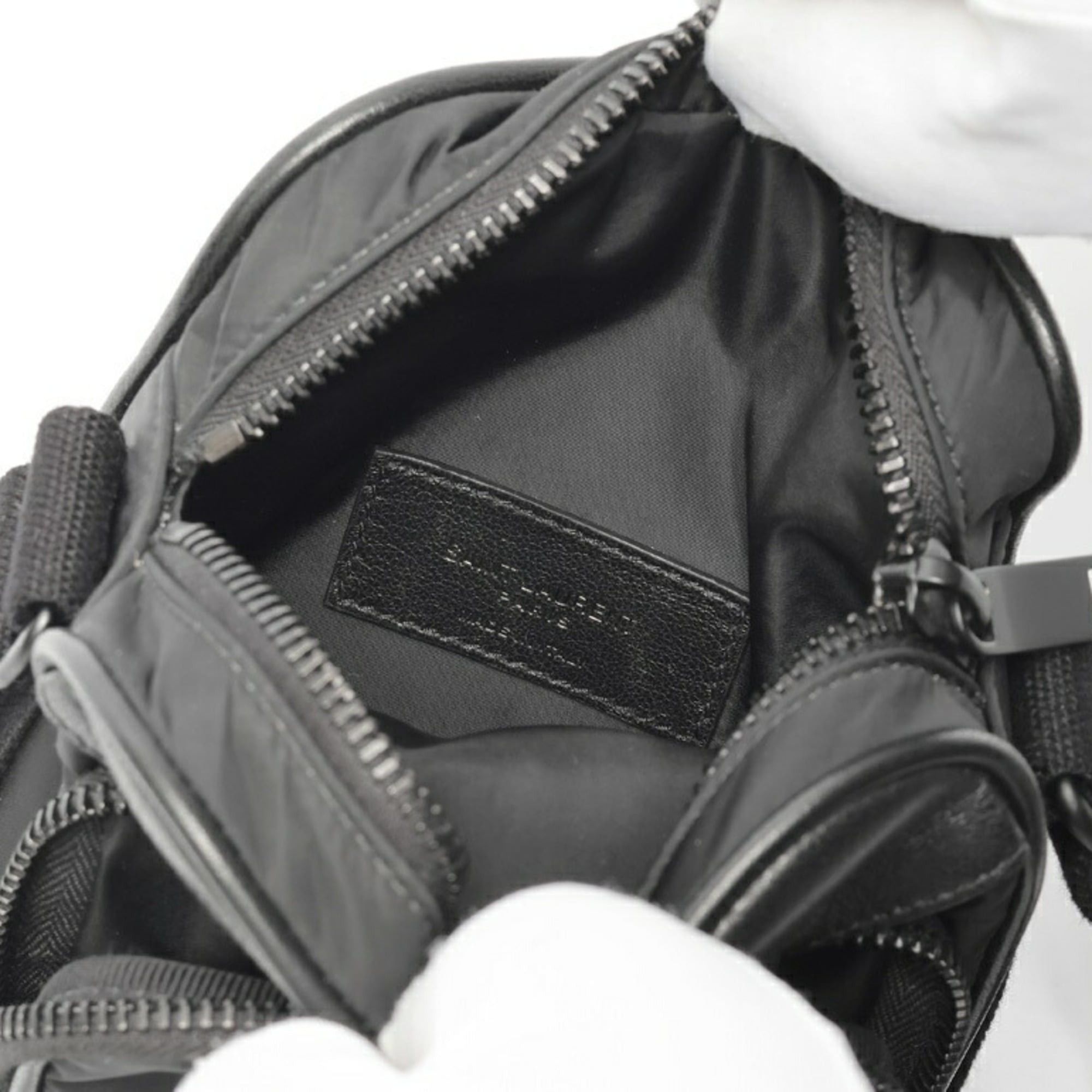 Saint Laurent Paris Saint Laurent City Mini Camera Bag Shoulder 779661 Nylon Leather Black Size ONE SIZE - 5 Thumbnail
