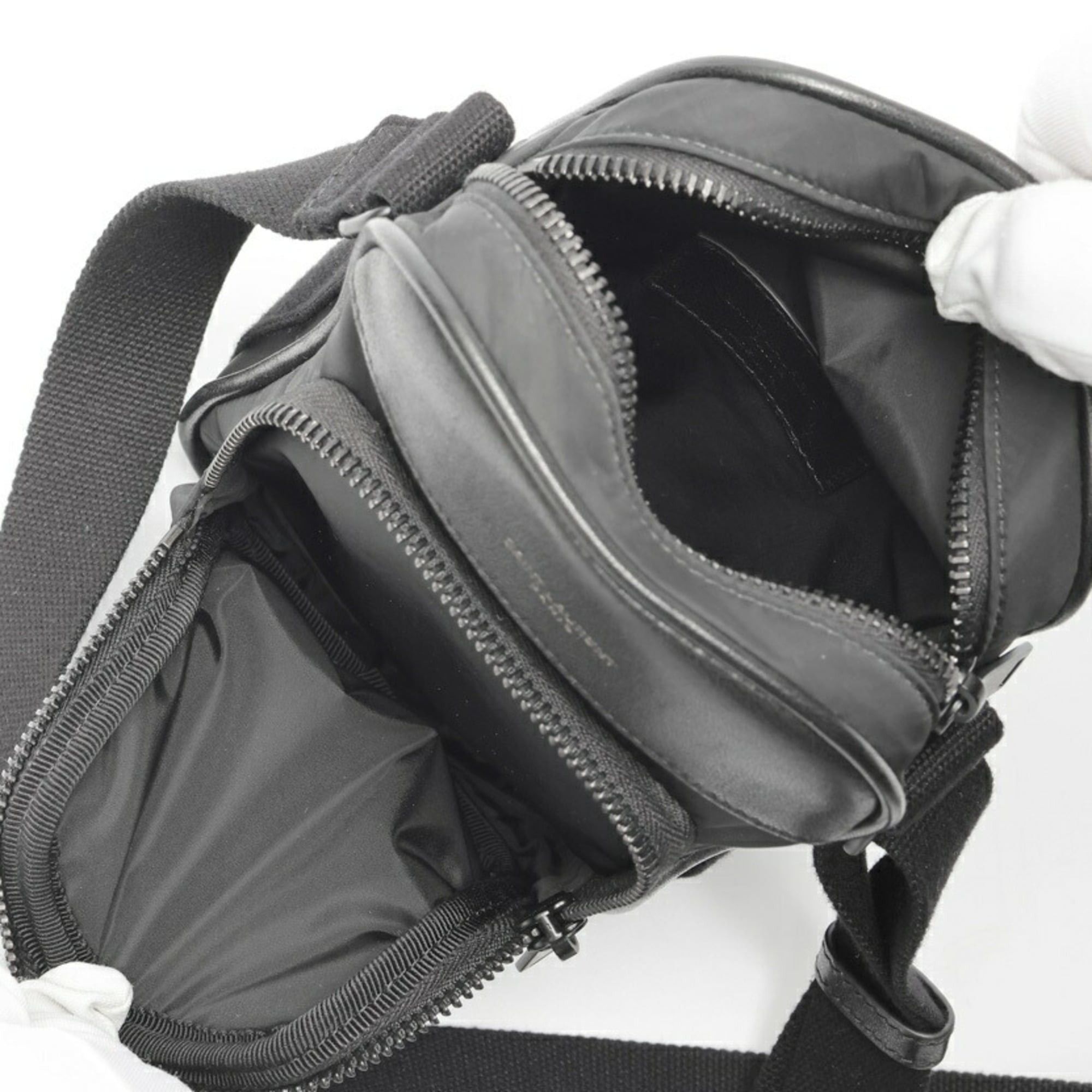 Saint Laurent Paris Saint Laurent City Mini Camera Bag Shoulder 779661 Nylon Leather Black Size ONE SIZE - 6 Thumbnail